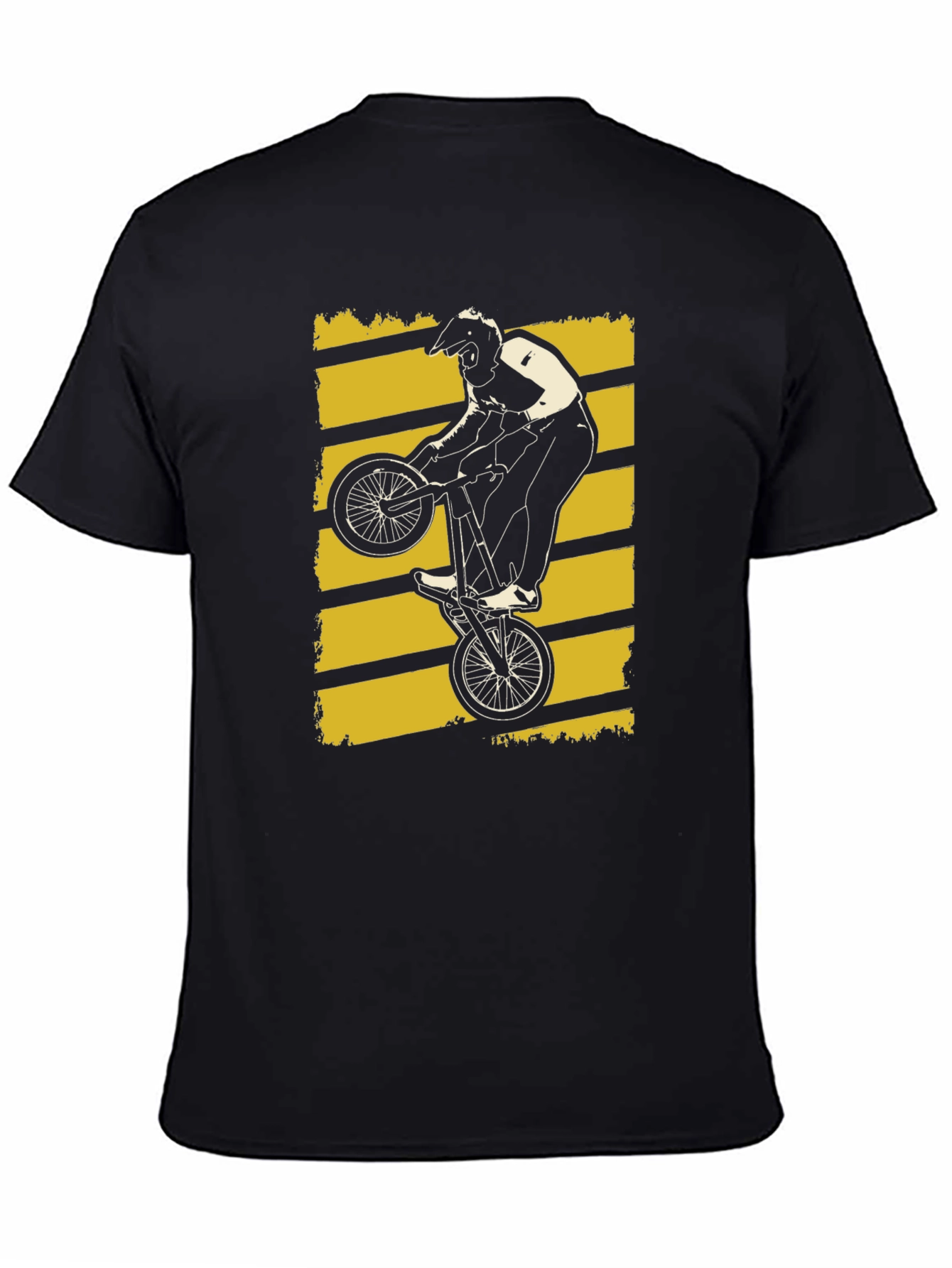 BMX Rider Graphic Tee - Black Cotton T-Shirt