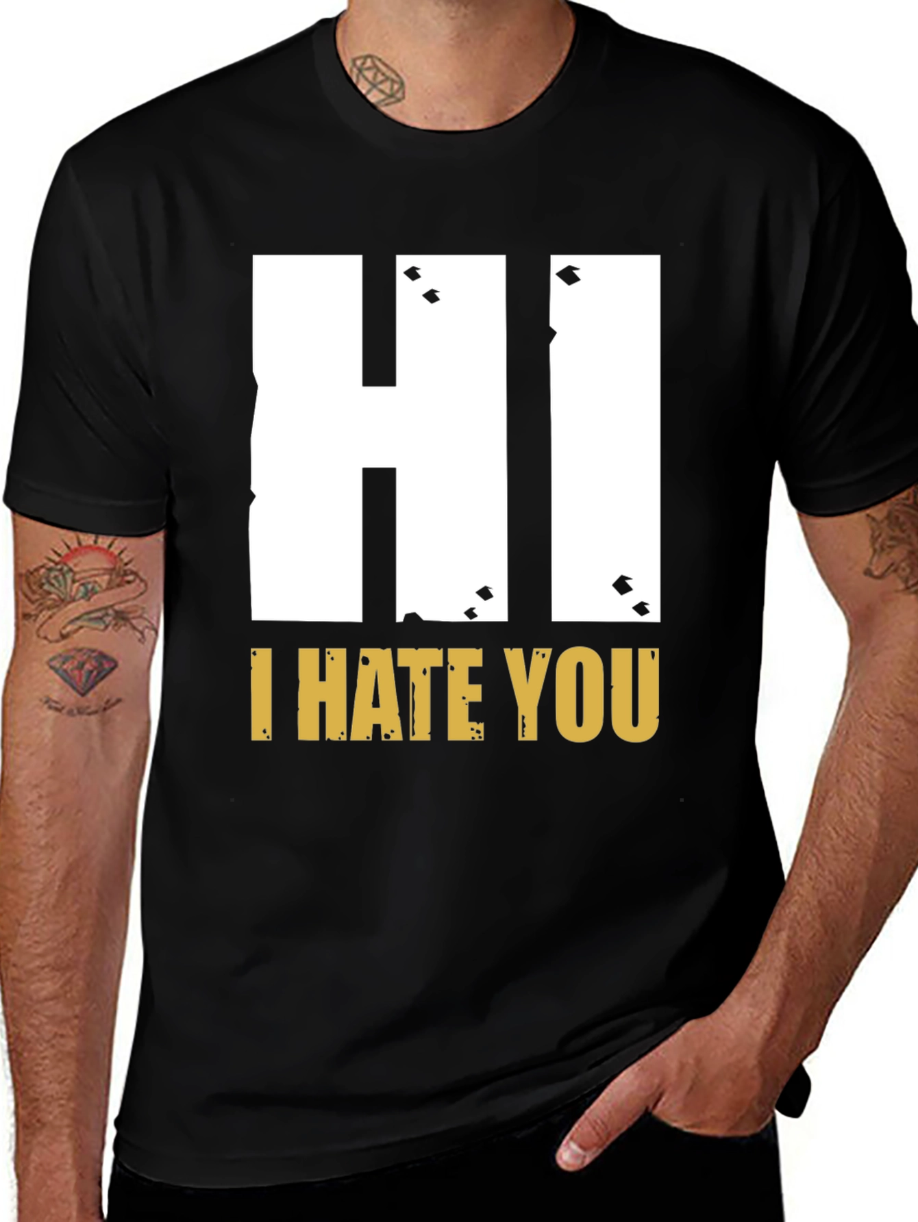 Hi I Hate You Graphic T-Shirt - Bold Statement Tee