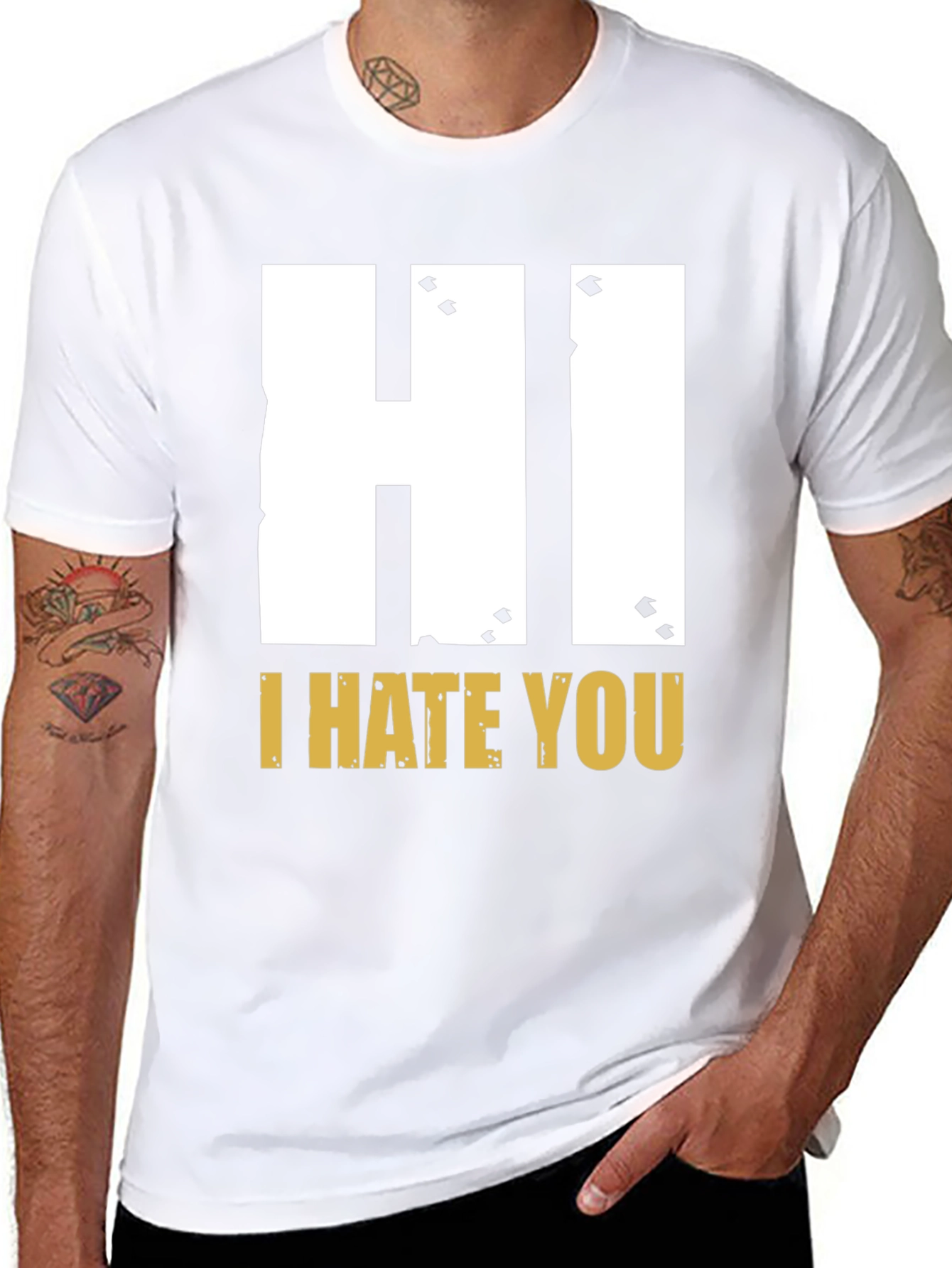 Hi I Hate You Graphic T-Shirt - Bold Statement Tee