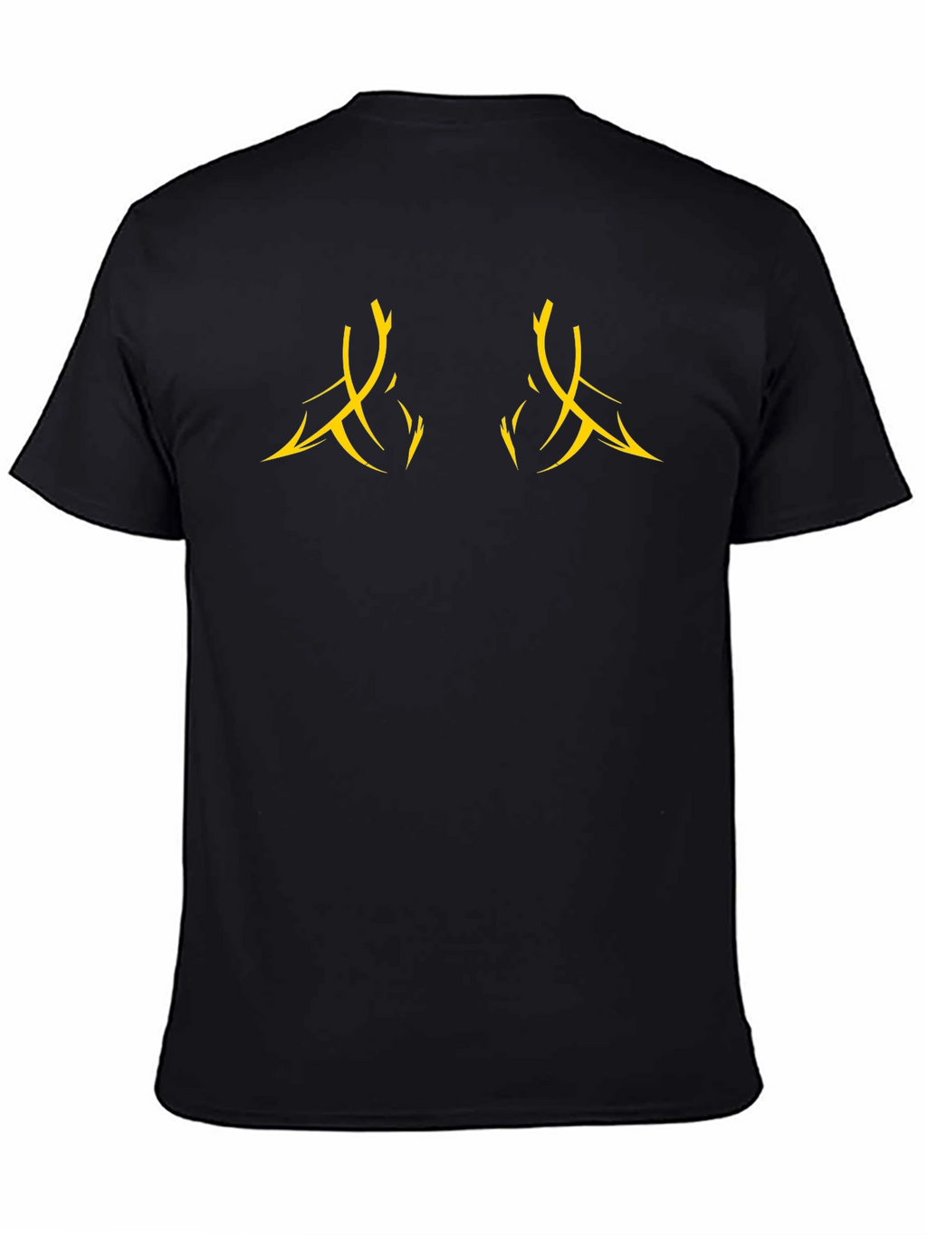 Black Graphic Tee with Abstract Design