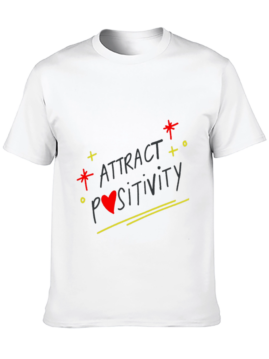 Attract Positivity Black Graphic Tee
