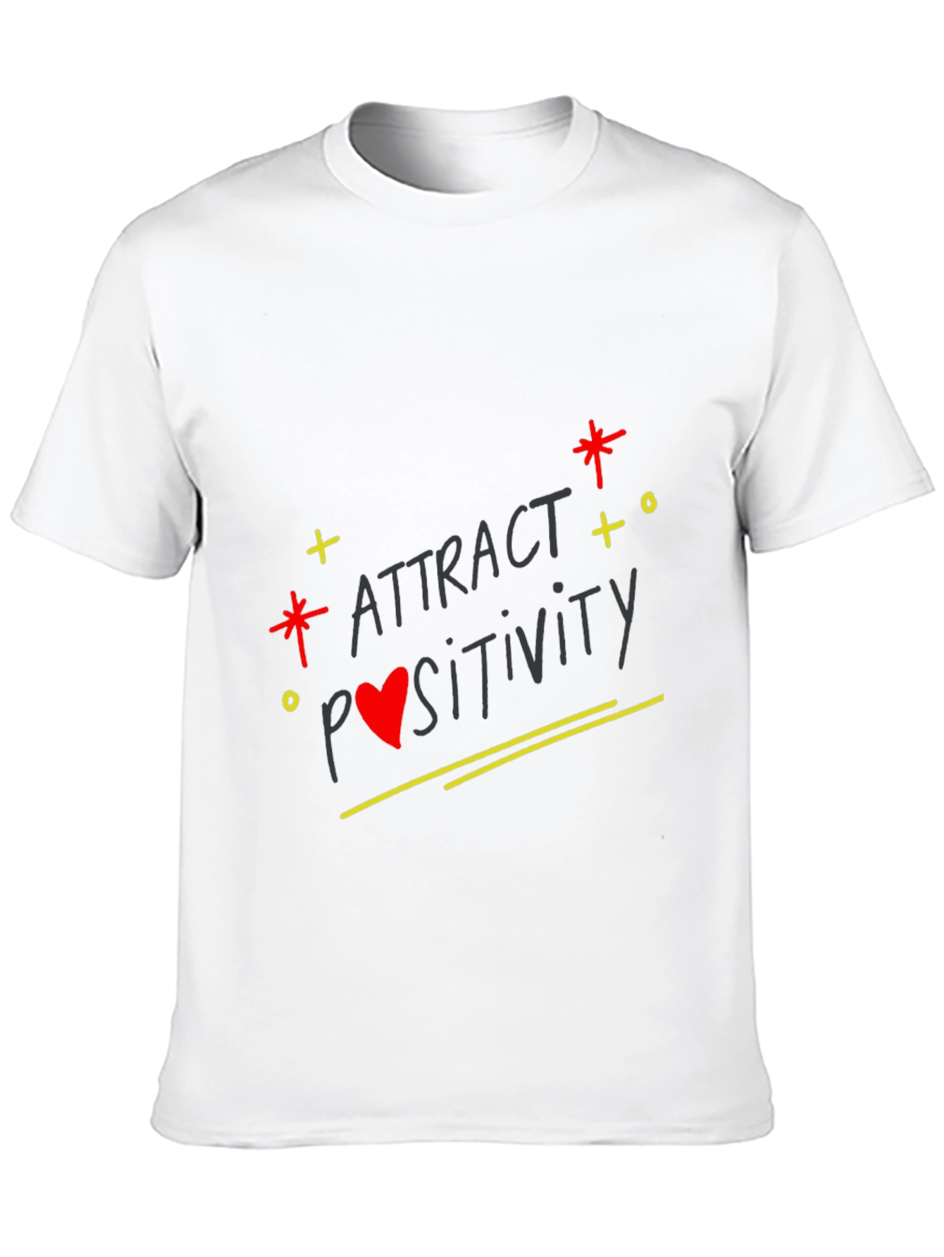 Attract Positivity Black Graphic Tee