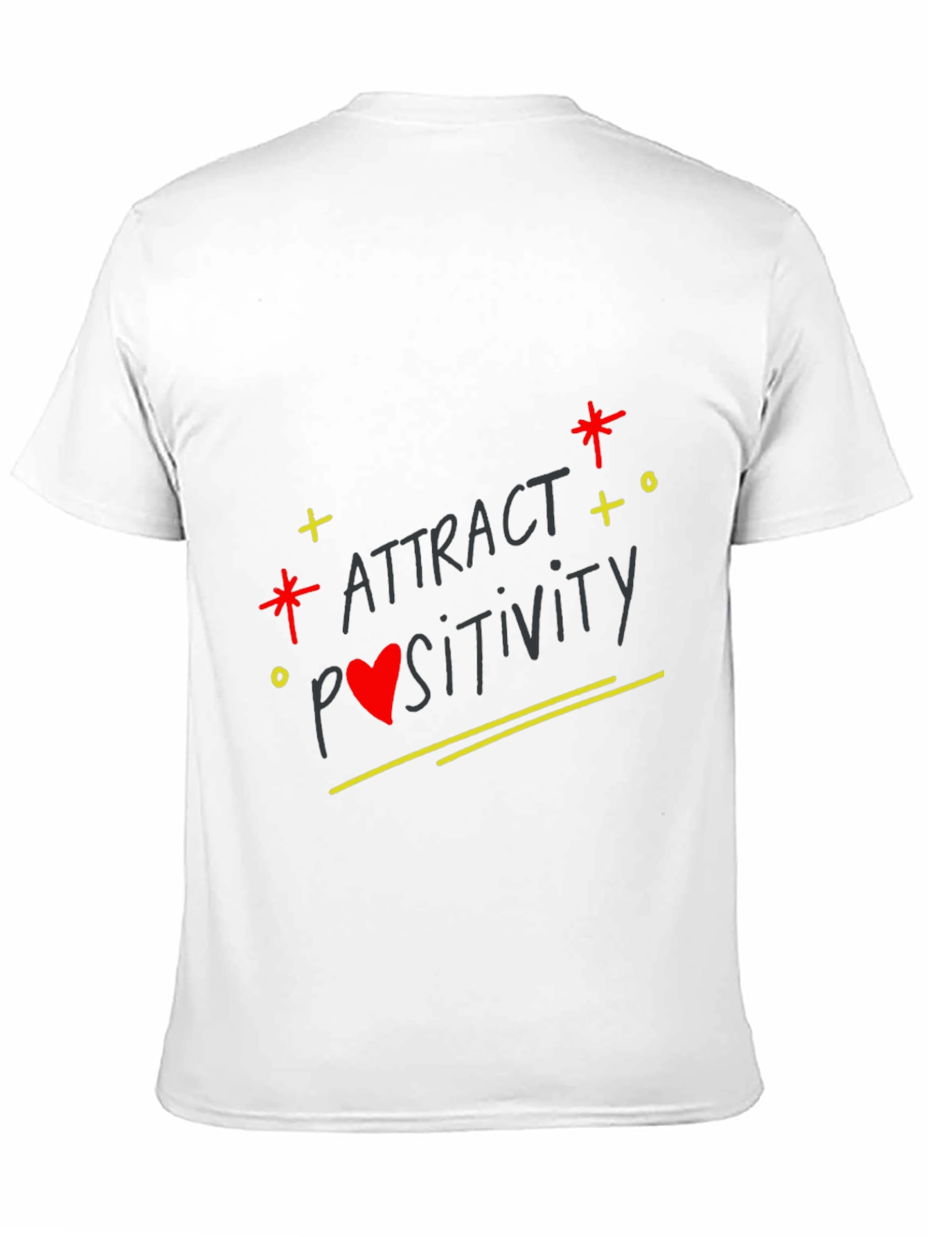 Attract Positivity Black Graphic Tee