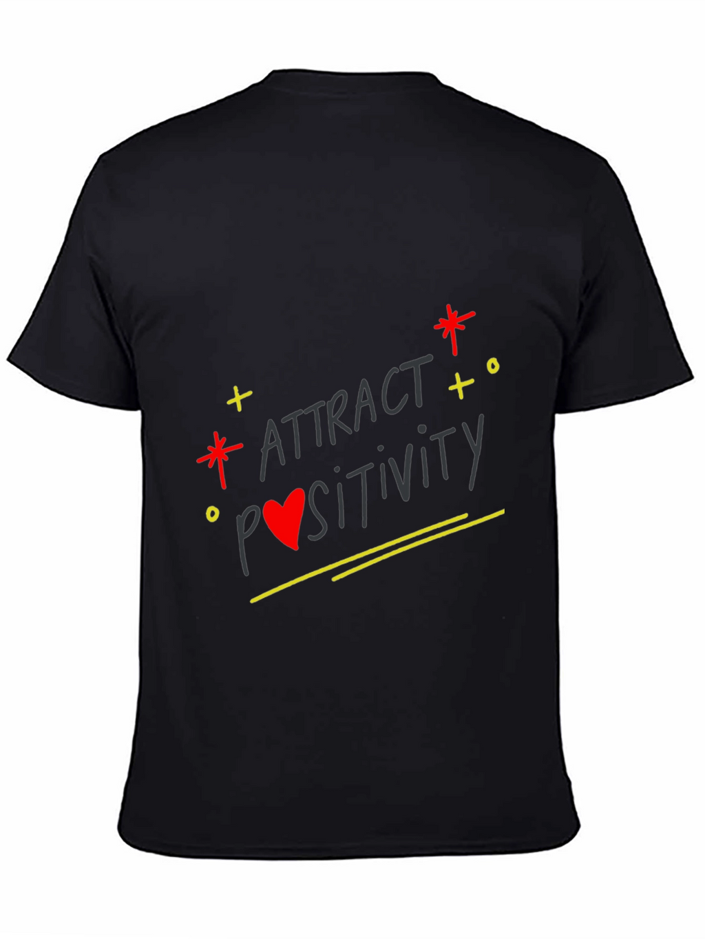 Attract Positivity Black Graphic Tee