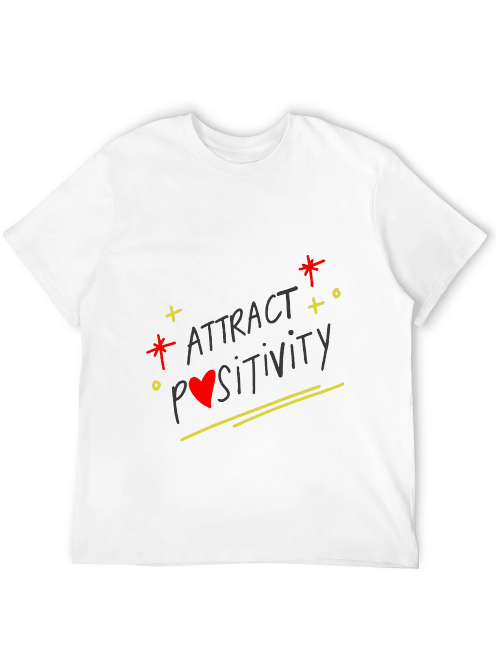 Attract Positivity Black Graphic Tee