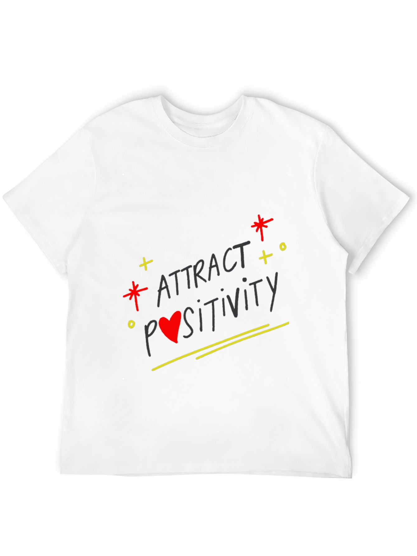 Attract Positivity Black Graphic Tee