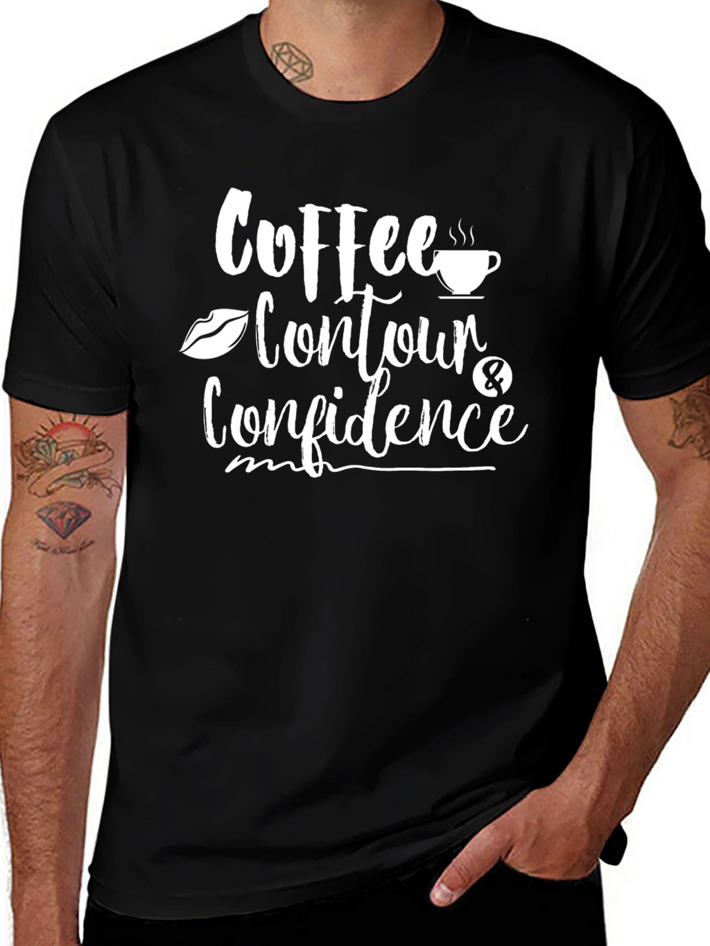 Coffee Contour Confidence Graphic T-Shirt