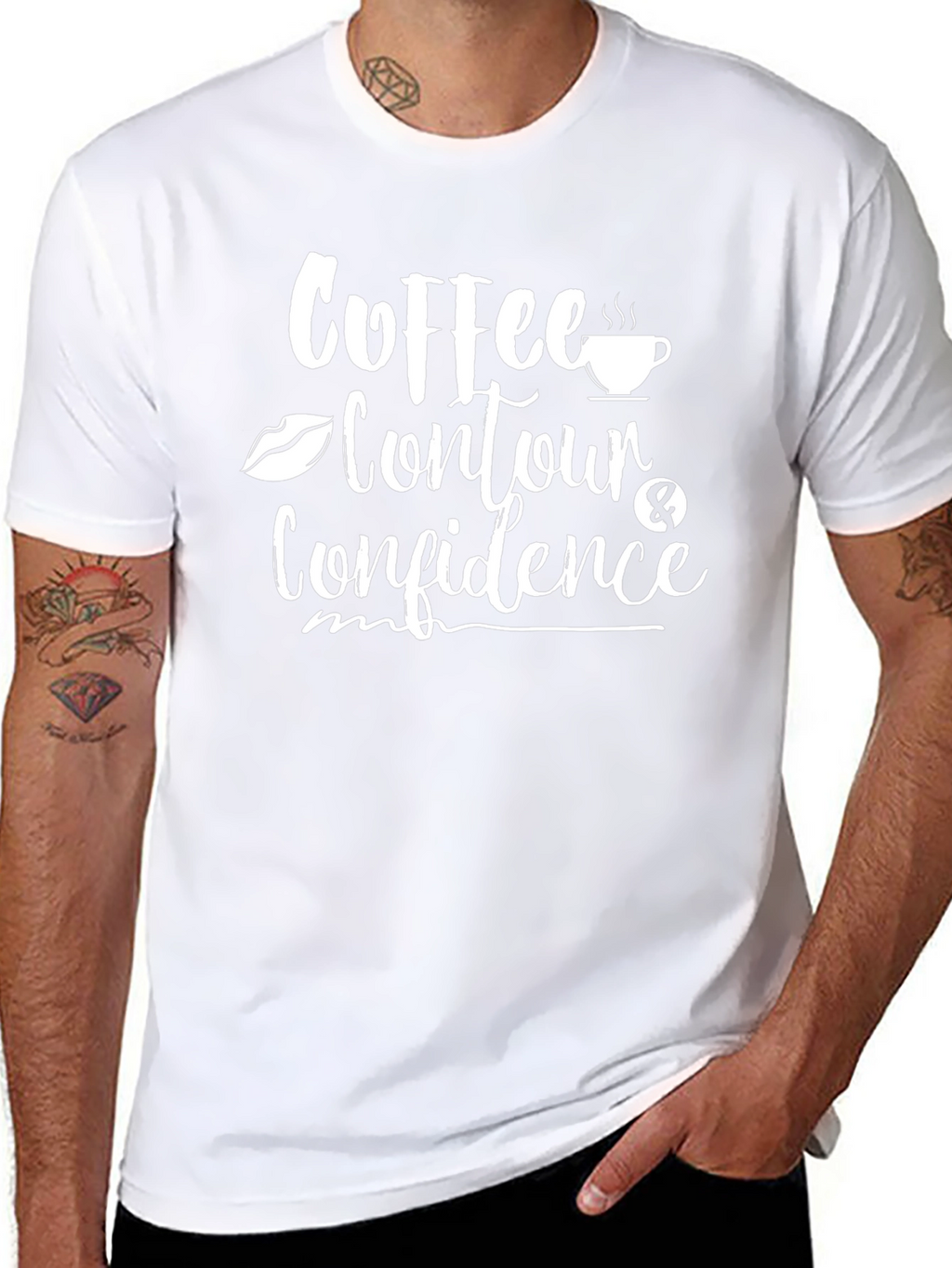 Coffee Contour Confidence Graphic T-Shirt