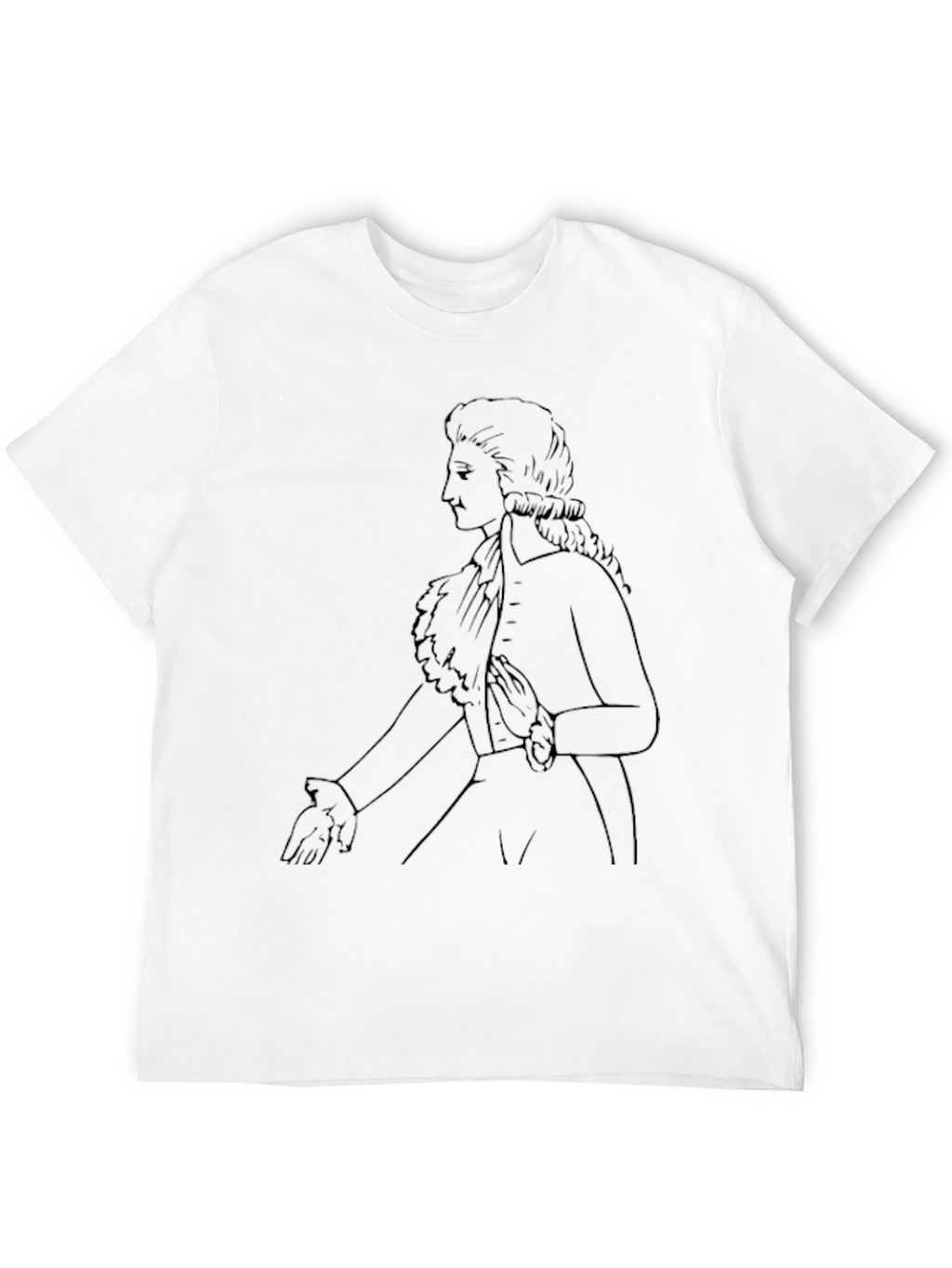 Classical Portrait Graphic Tee - Black