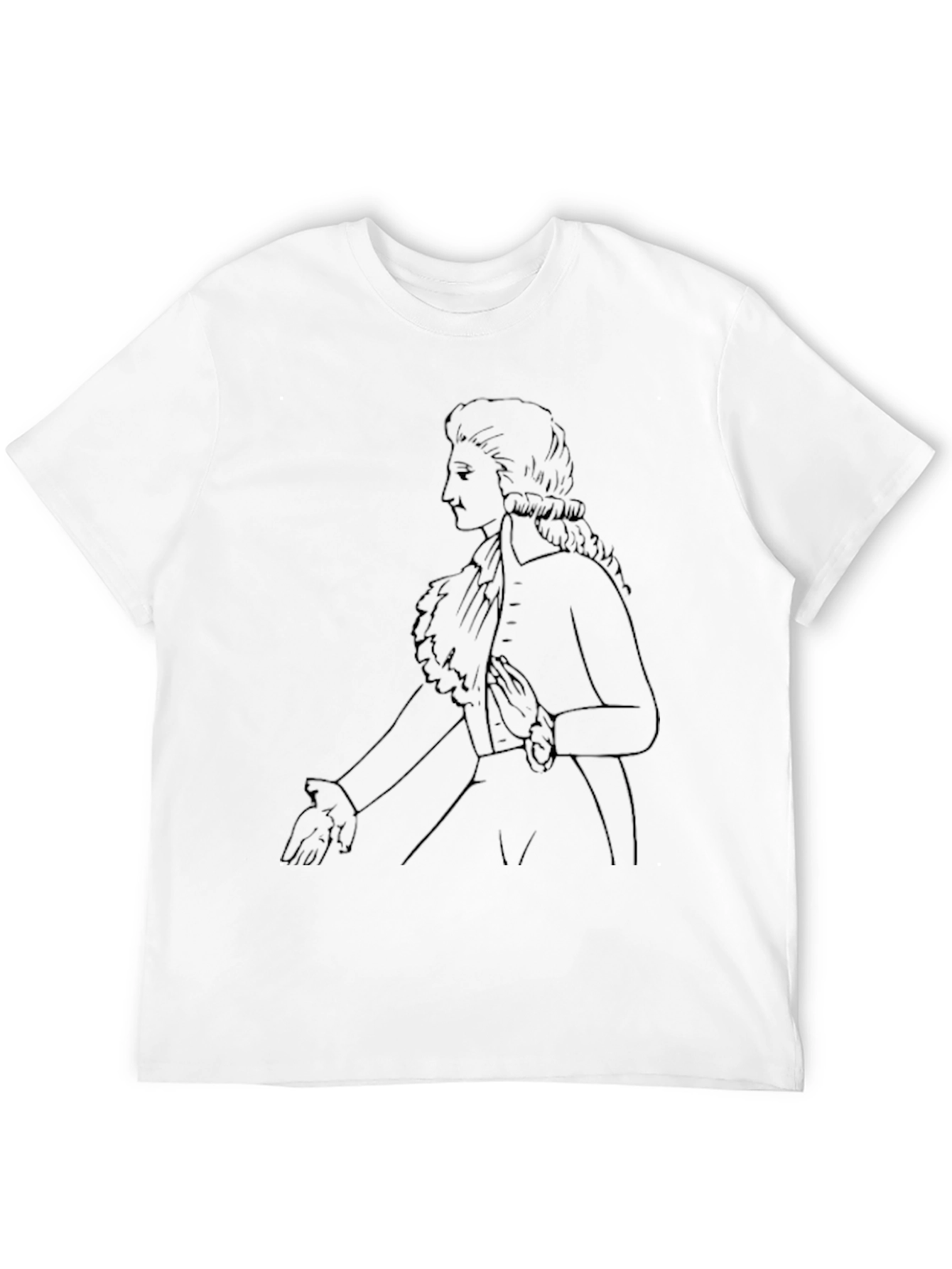 Classical Portrait Graphic Tee - Black