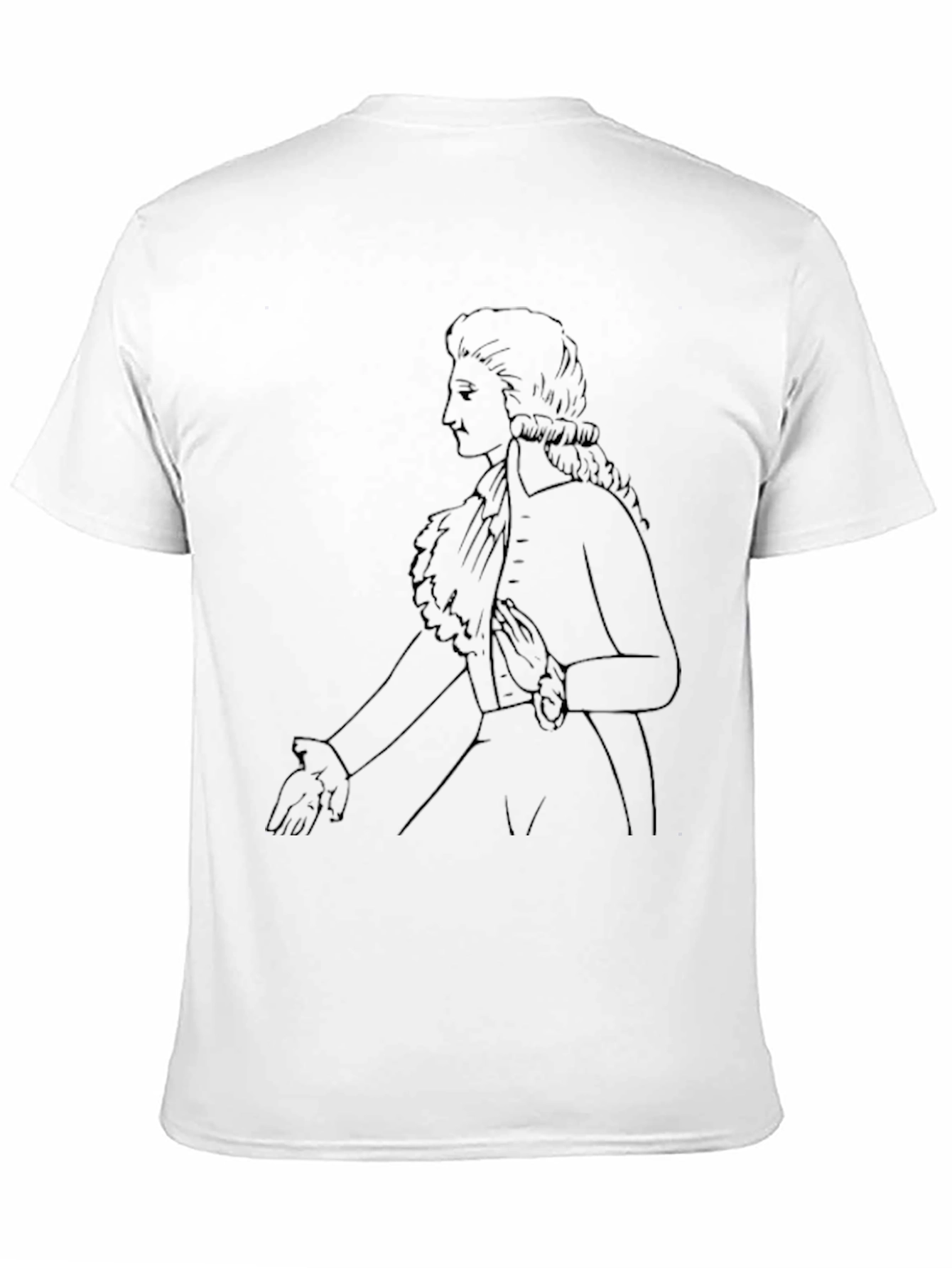 Classical Portrait Graphic Tee - Black