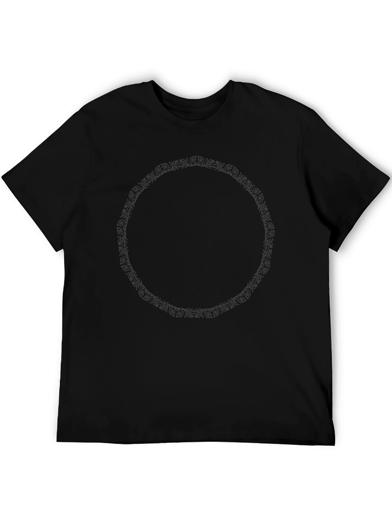 Black T-Shirt with Circle Design