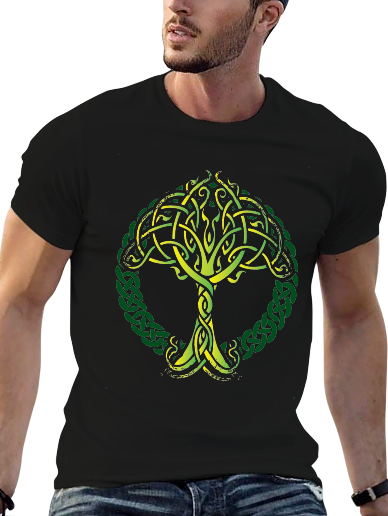 Celtic Tree of Life Graphic Tee - Black