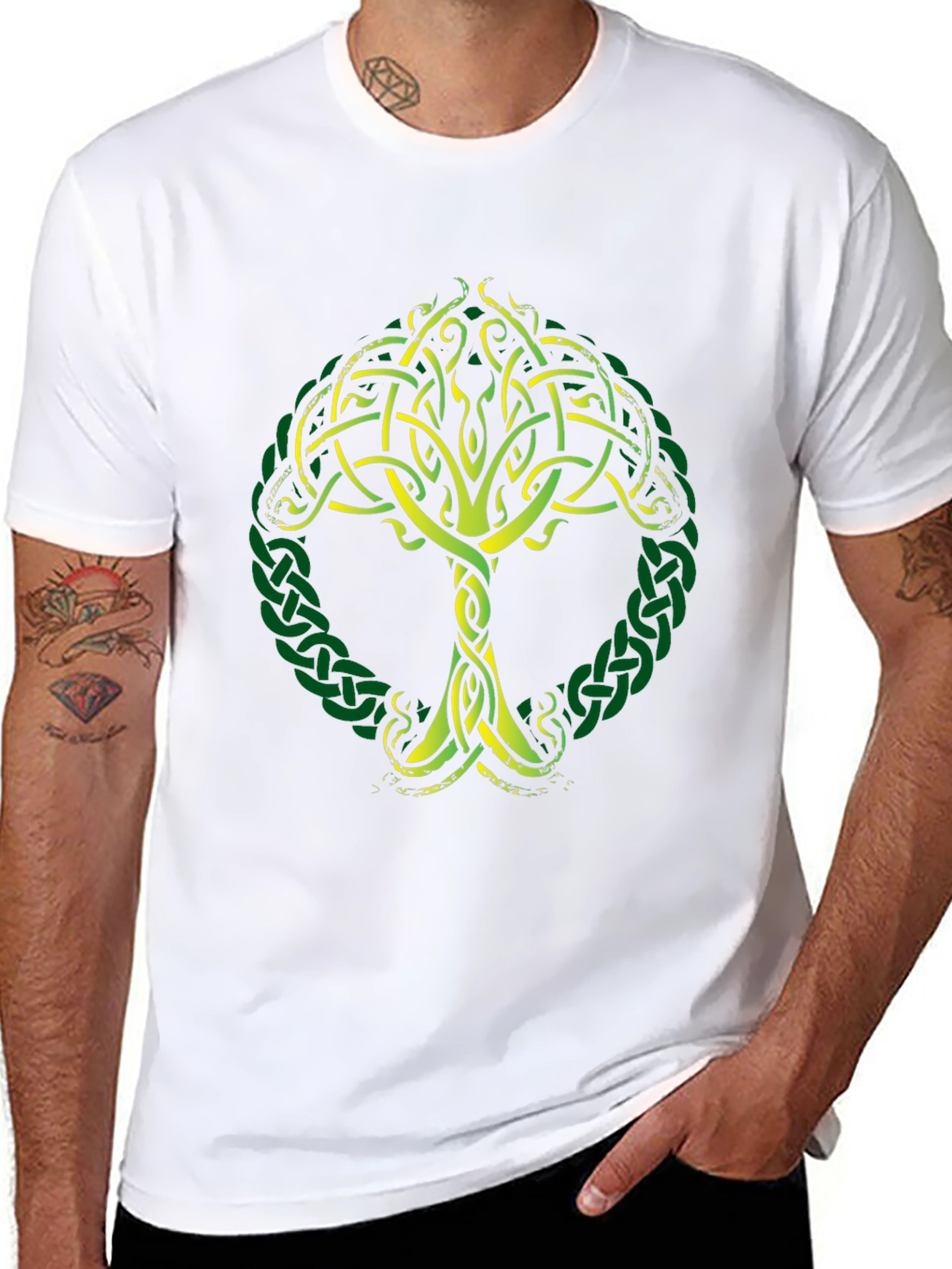 Celtic Tree of Life Graphic Tee - Black
