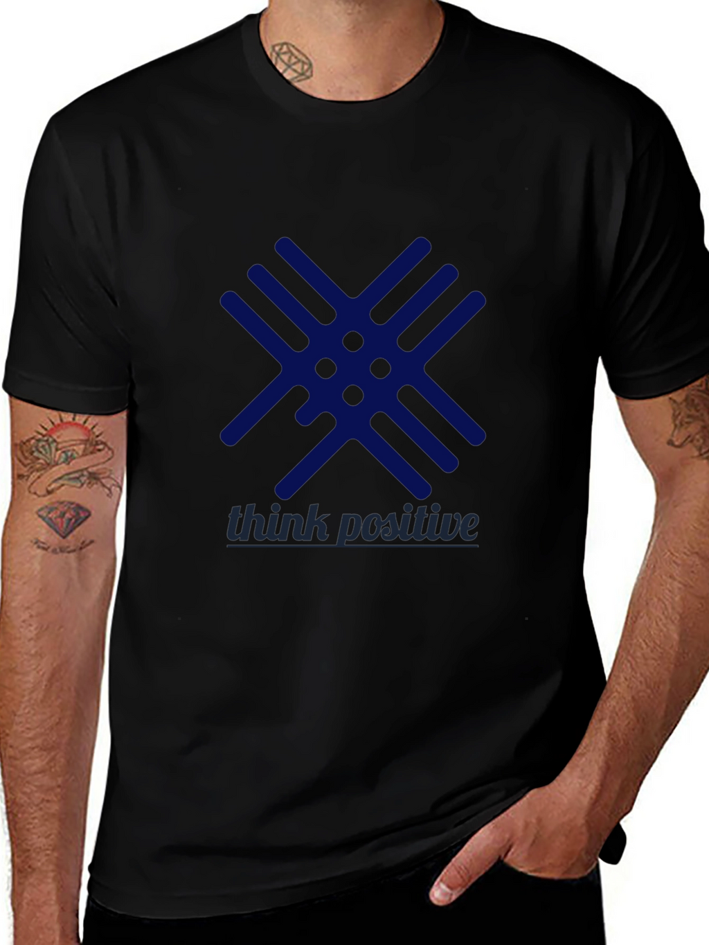 Think Positive Graphic Tee - Black