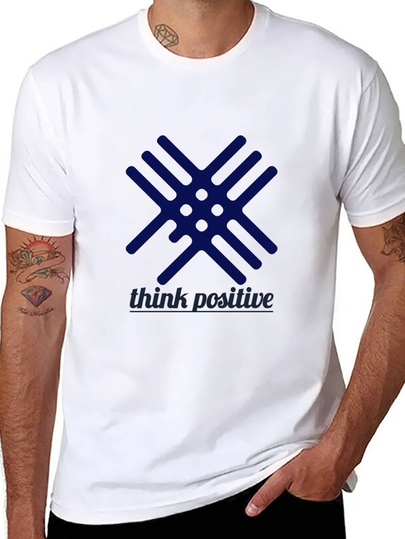 Think Positive Graphic Tee - Black