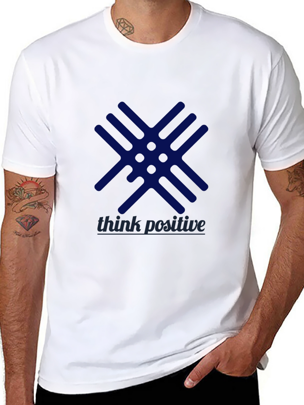Think Positive Graphic Tee - Black