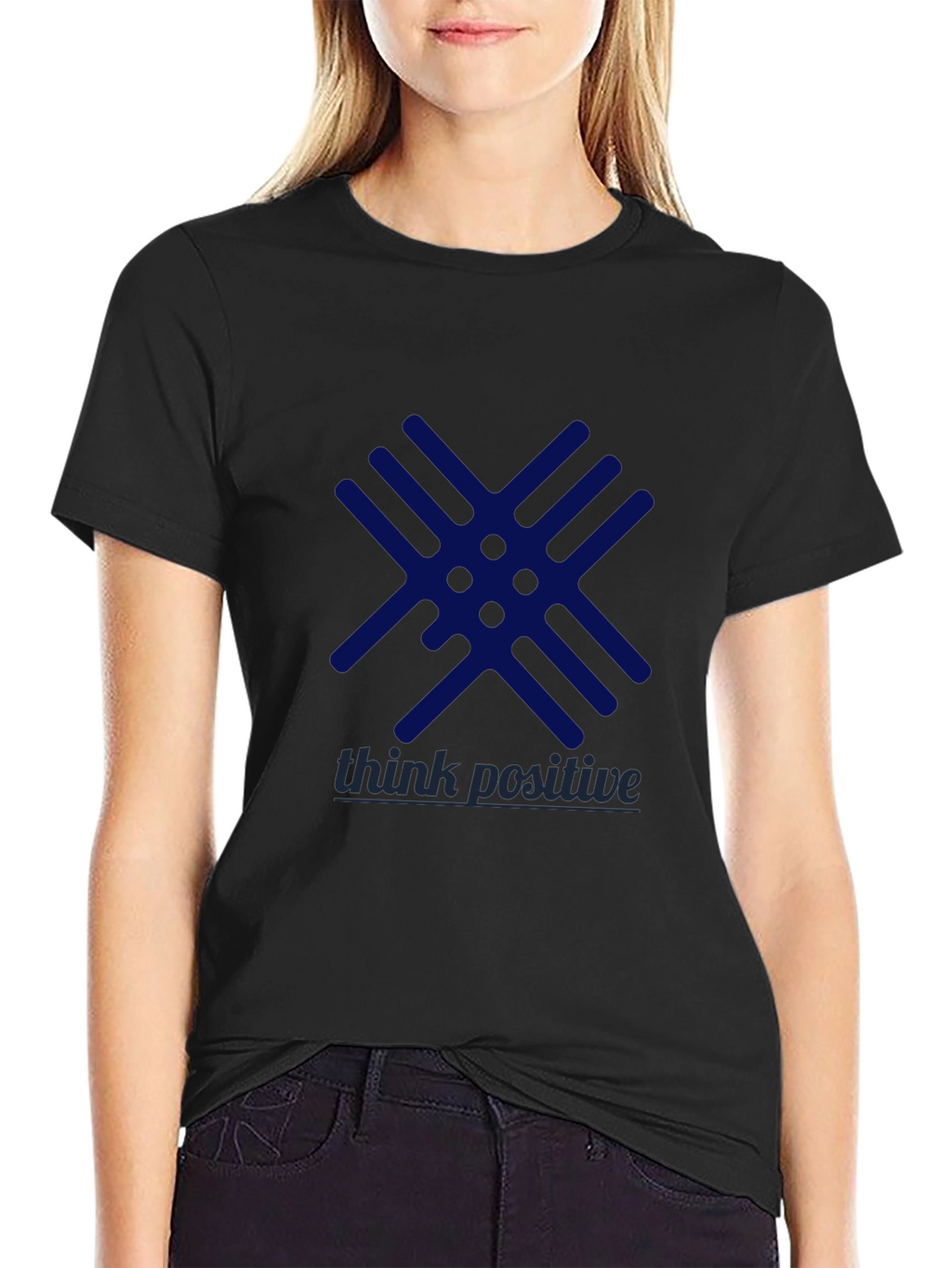 Think Positive Graphic Tee - Black