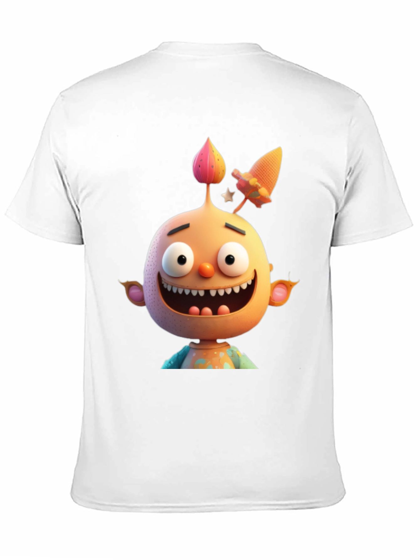 Cartoon Character Graphic Tee - Mens Black T-Shirt