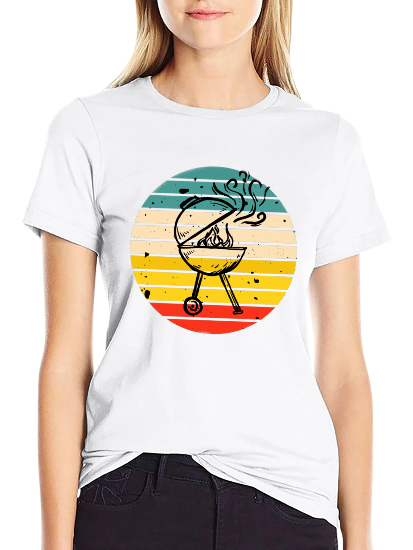BBQ Grill Graphic Tee - Retro Style