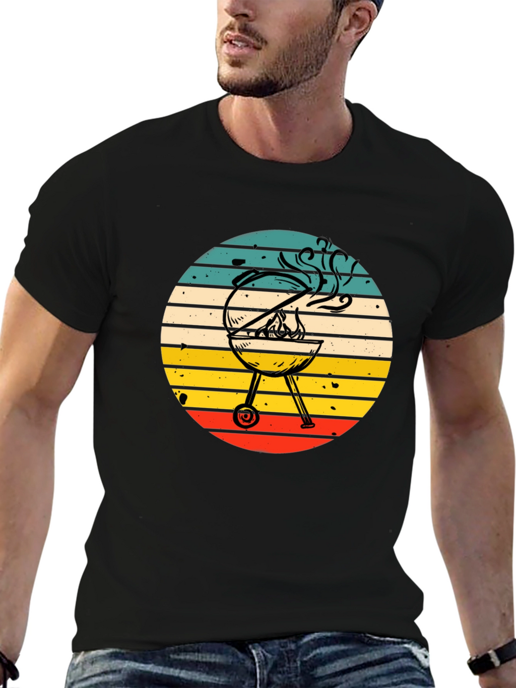 BBQ Grill Graphic Tee - Retro Style