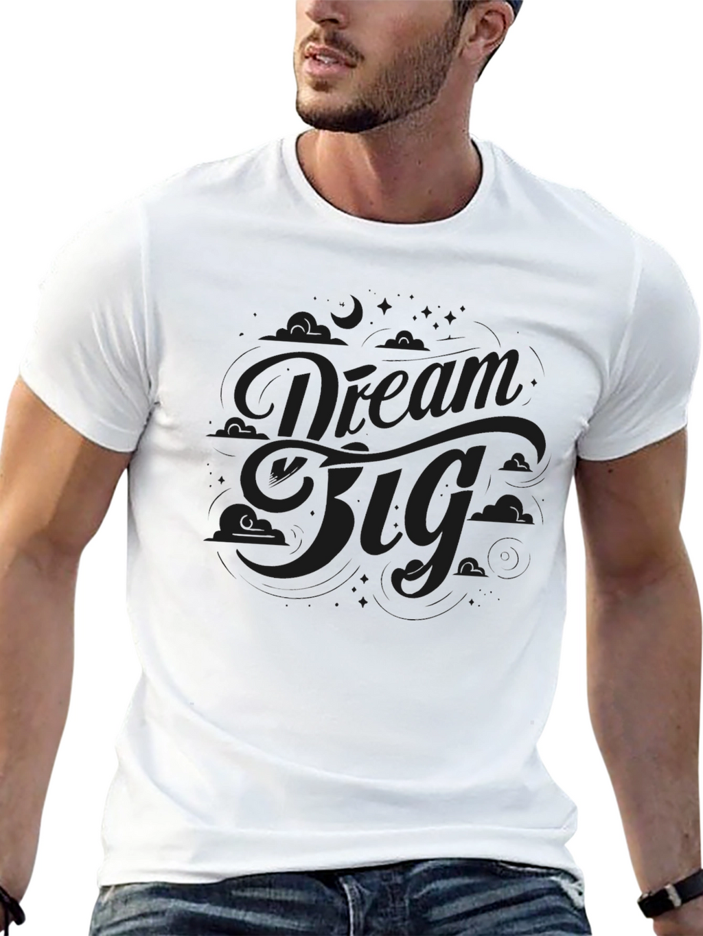 Dream Big Black T-Shirt - Motivational Style