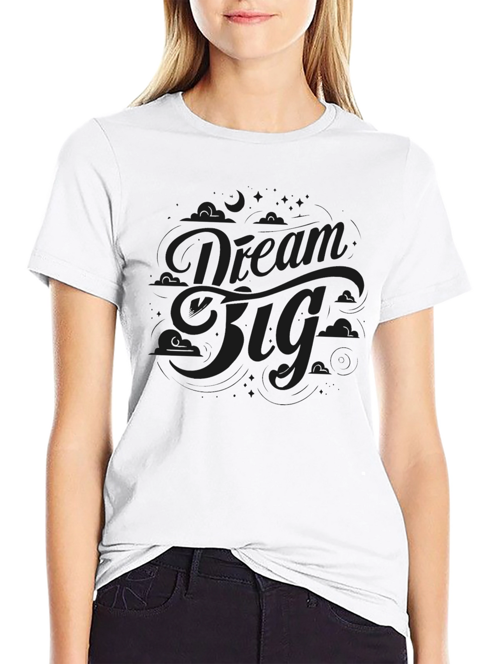 Dream Big Black T-Shirt - Motivational Style