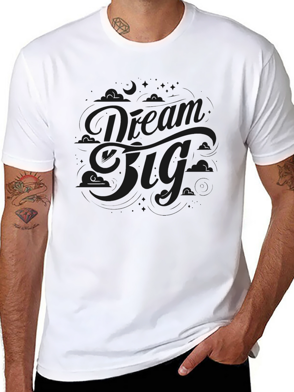 Dream Big Black T-Shirt - Motivational Style