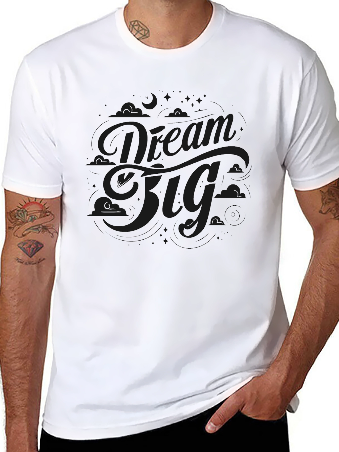 Dream Big Black T-Shirt - Motivational Style