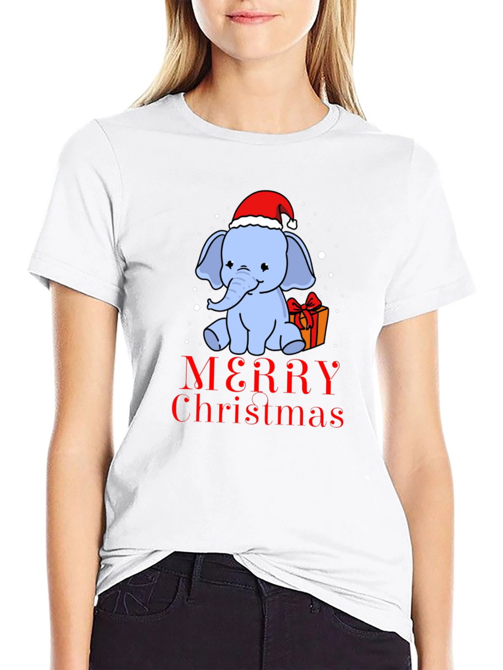 Christmas Elephant T-Shirt - Holiday Gift