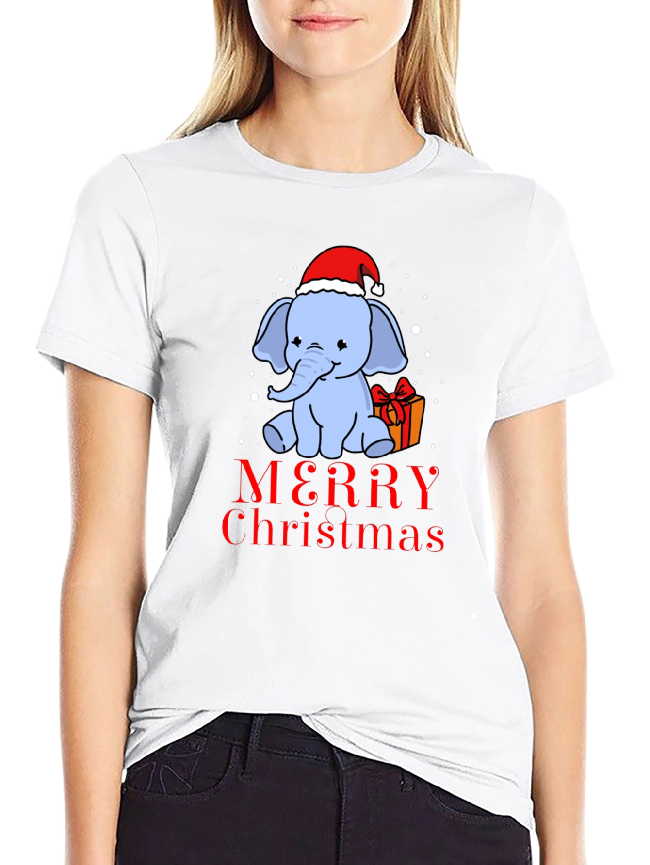 Christmas Elephant T-Shirt - Holiday Gift