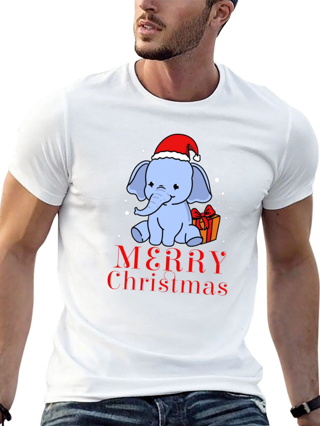 Christmas Elephant T-Shirt - Holiday Gift