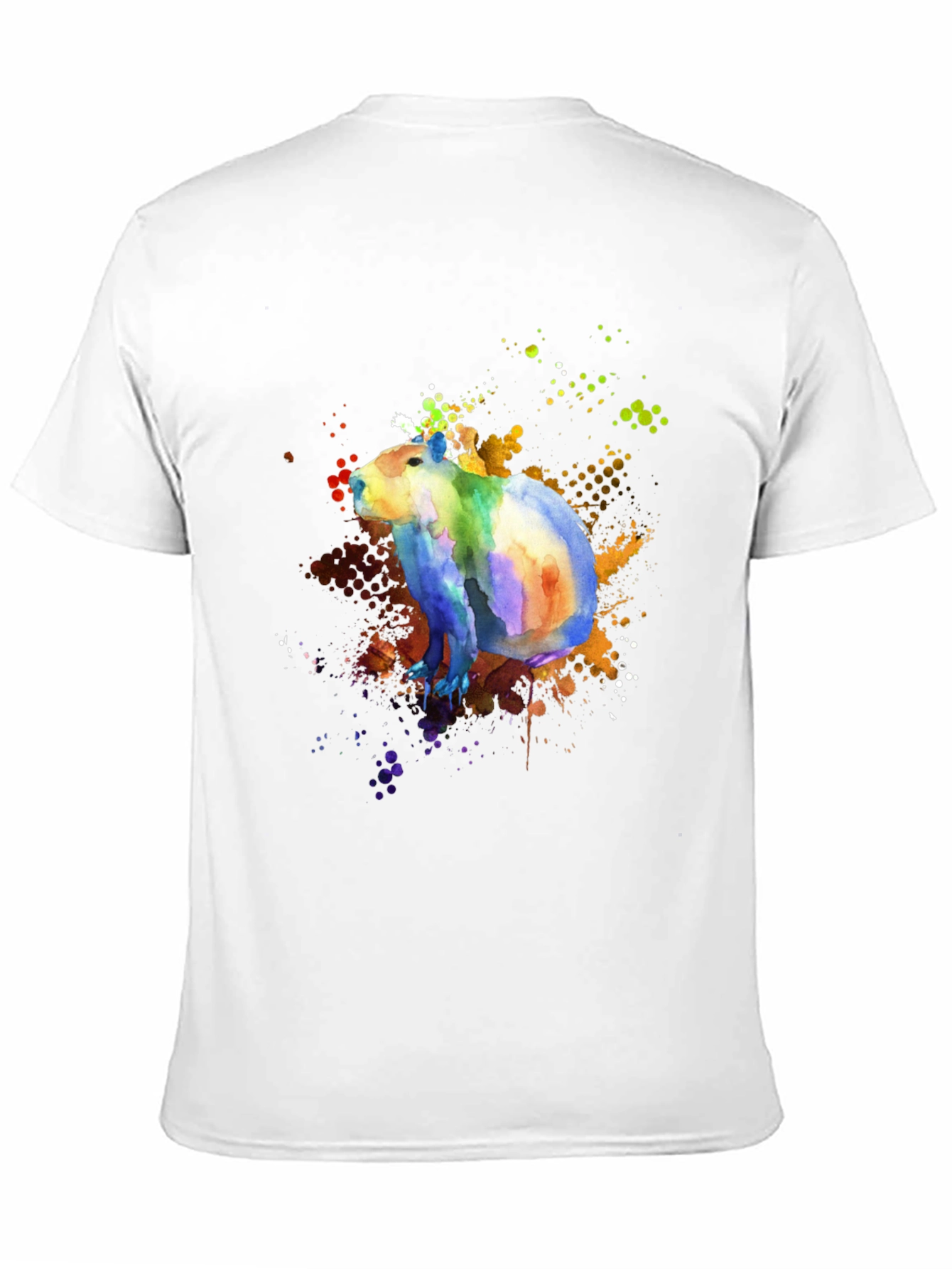 Colorful Capybara Watercolor Graphic T-Shirt