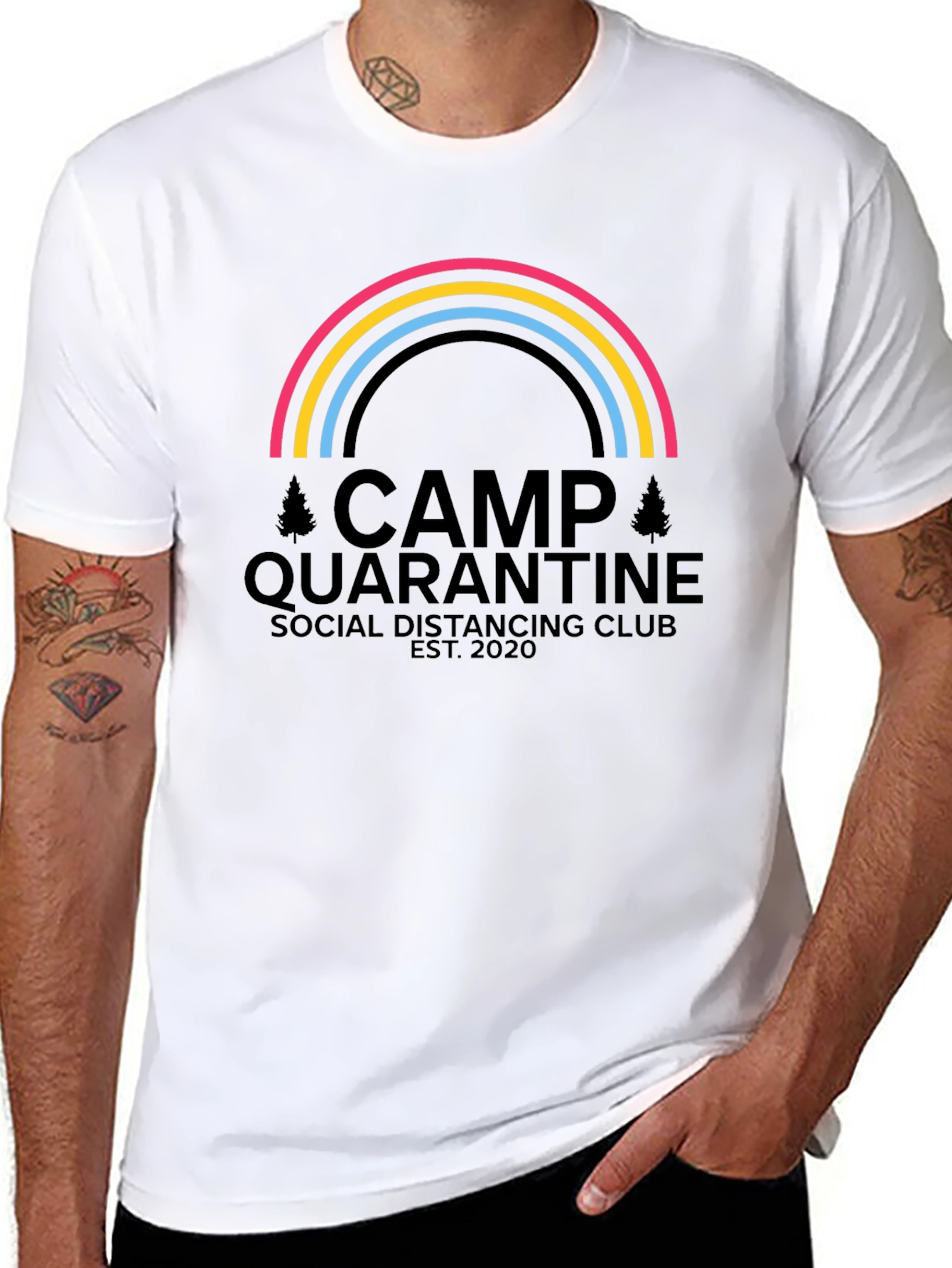 Camp Quarantine Social Distancing Club T-Shirt