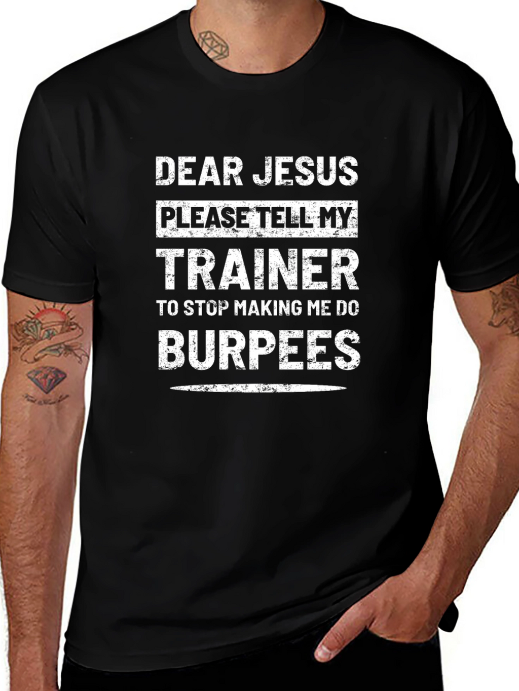 Dear Jesus Burpees Funny Workout T-Shirt