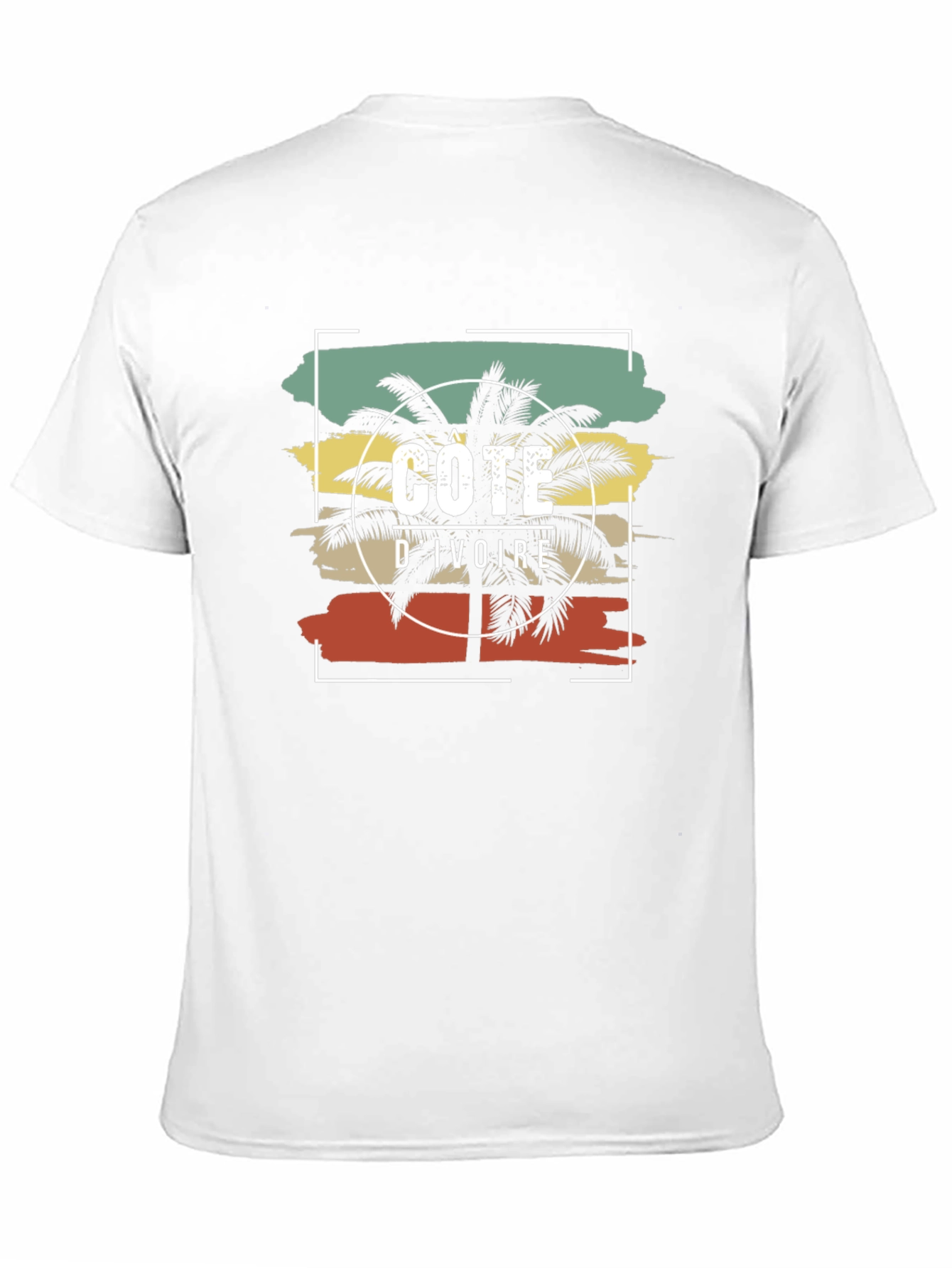Côte dIvoire Palm T-Shirt - Retro Vintage Style