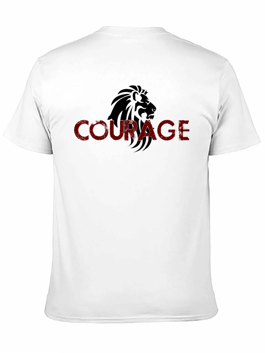 Courage Lion Graphic Black T-Shirt