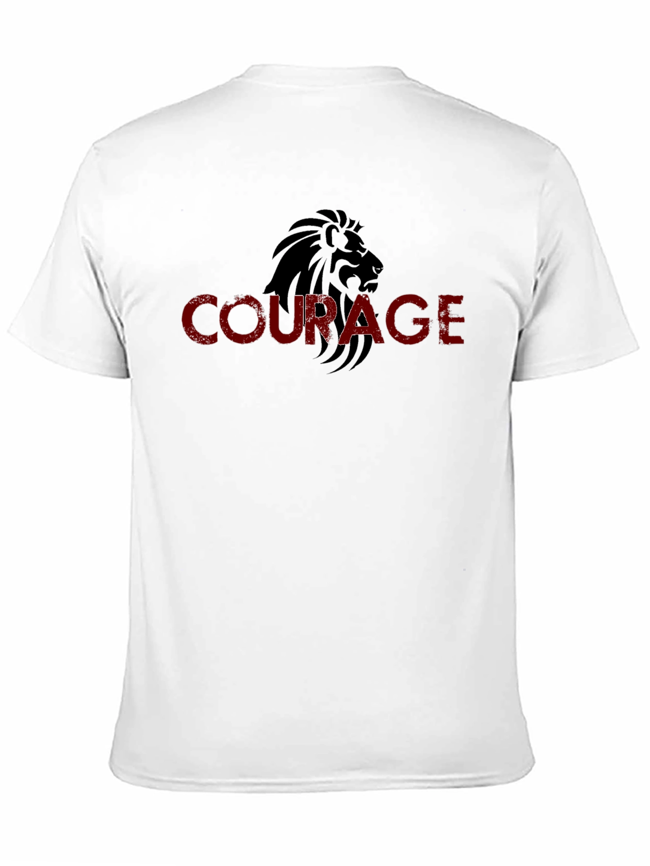 Courage Lion Graphic Black T-Shirt