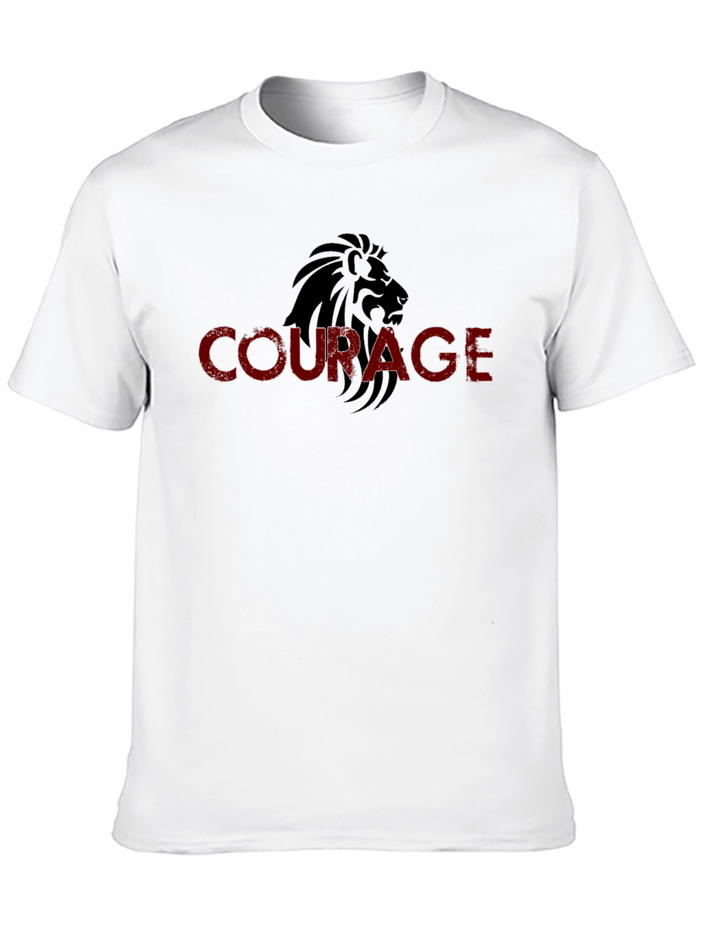 Courage Lion Graphic Black T-Shirt