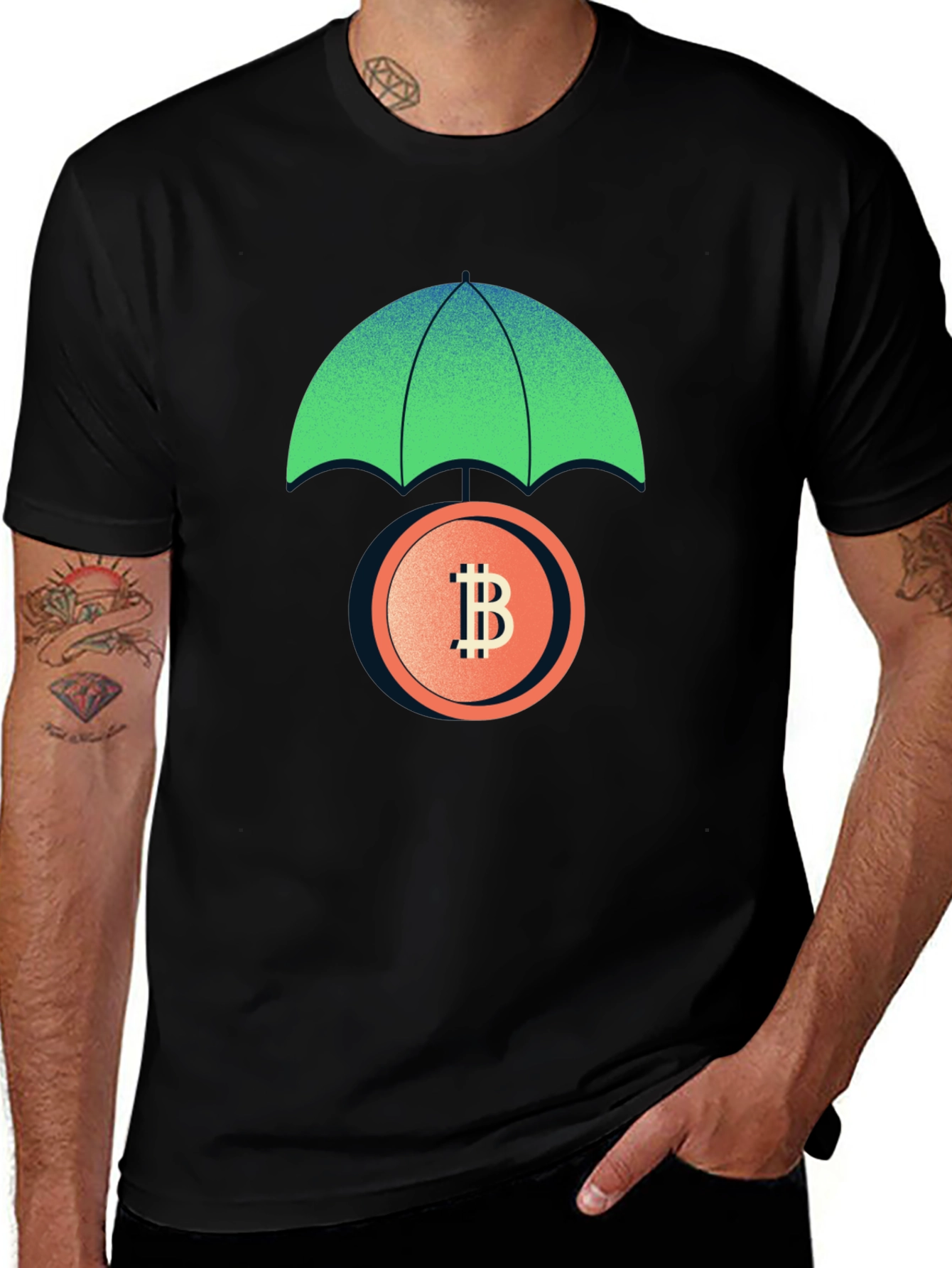 Bitcoin Protection T-Shirt - Crypto Umbrella