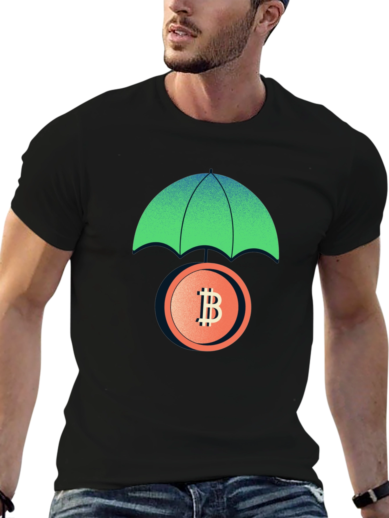 Bitcoin Protection T-Shirt - Crypto Umbrella