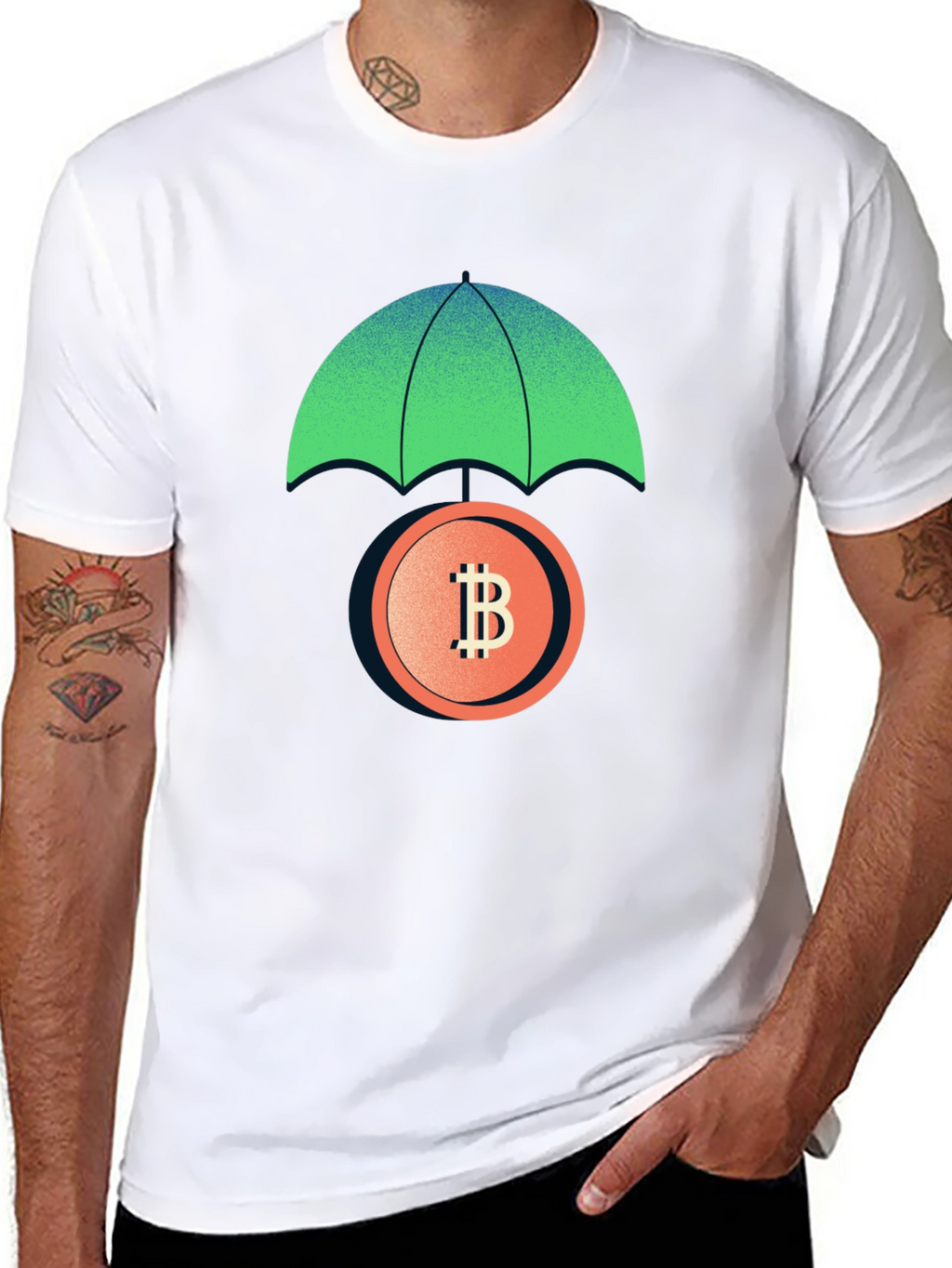 Bitcoin Protection T-Shirt - Crypto Umbrella