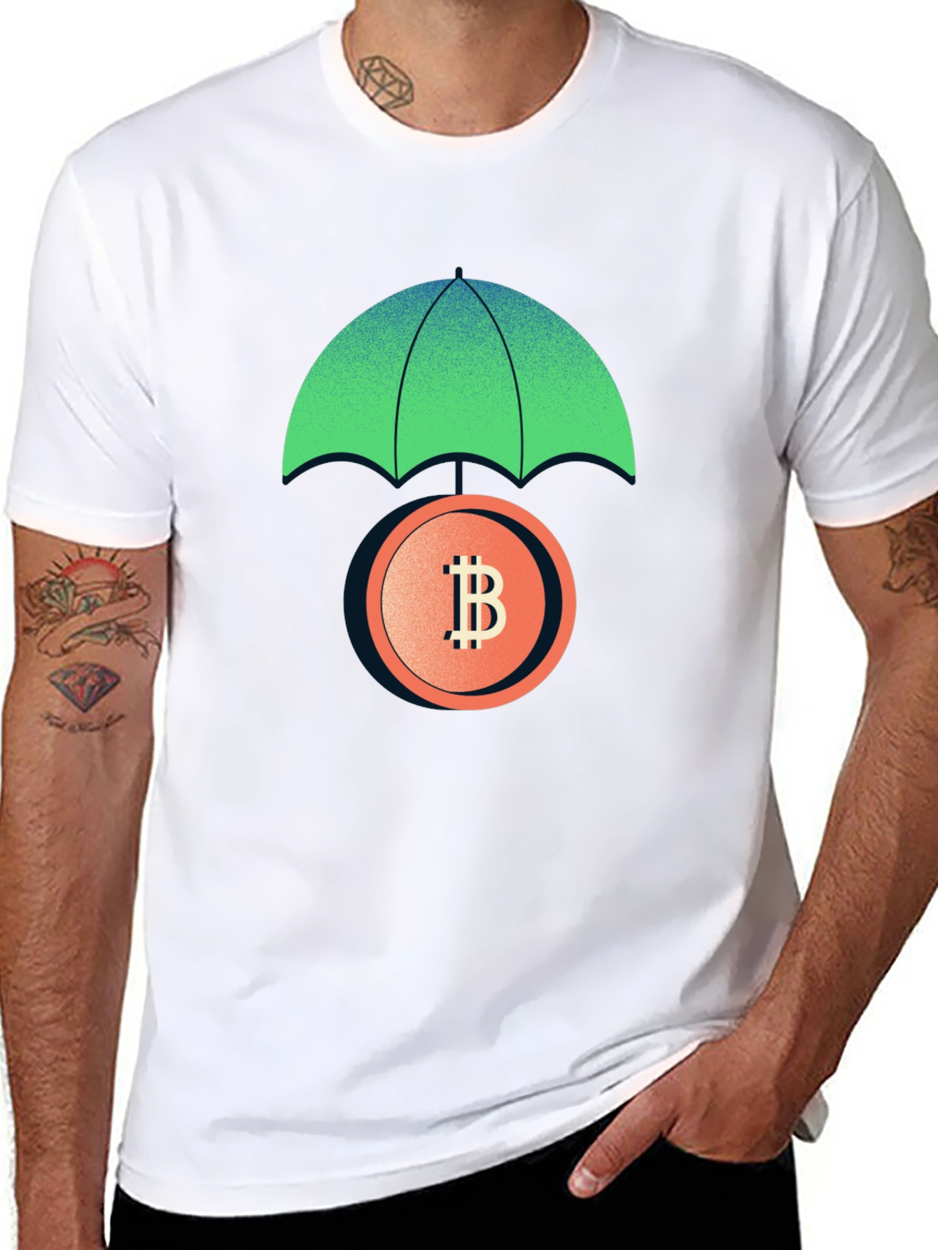Bitcoin Protection T-Shirt - Crypto Umbrella