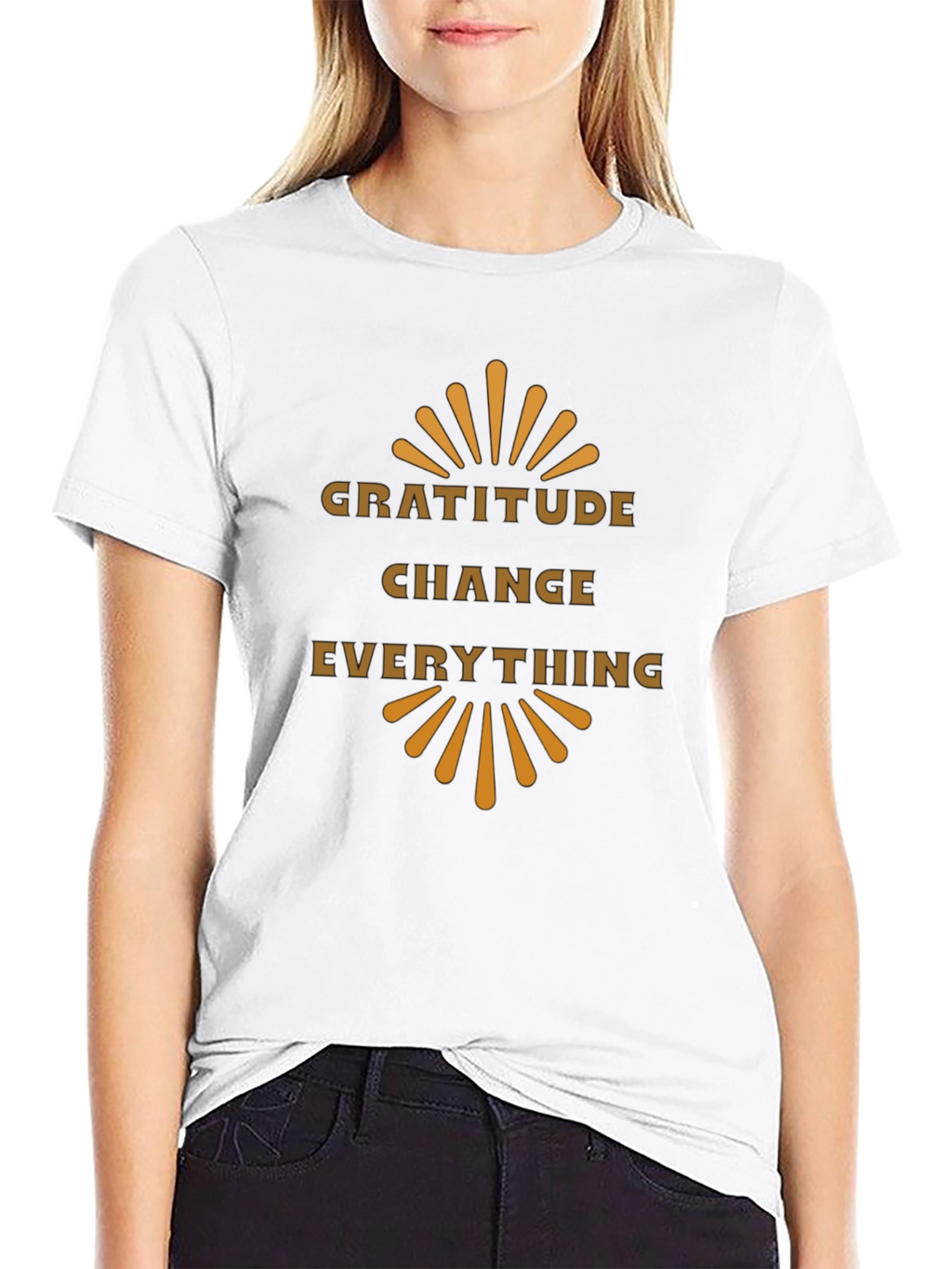 Gratitude Changes Everything Black Graphic Tee