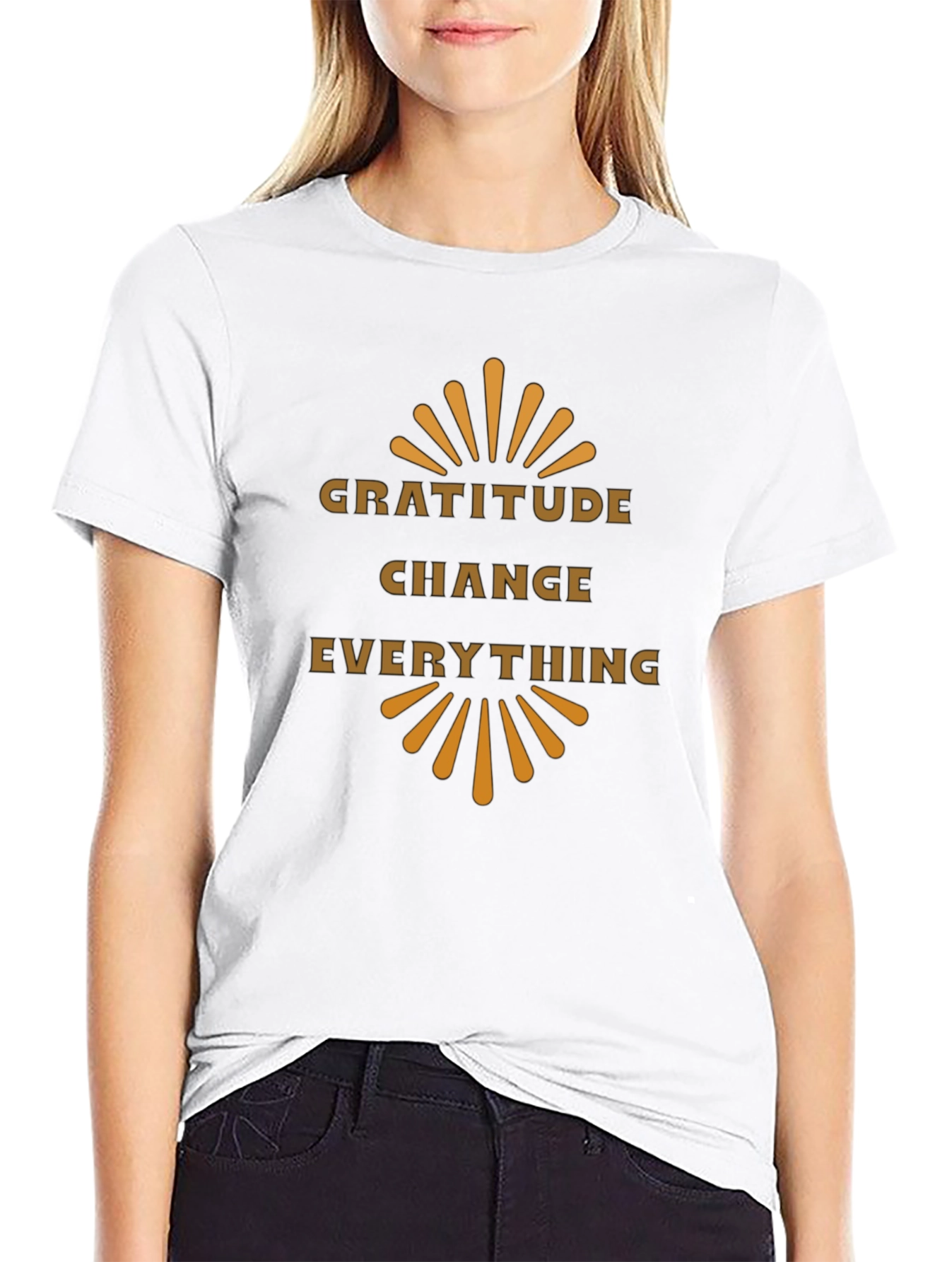 Gratitude Changes Everything Black Graphic Tee
