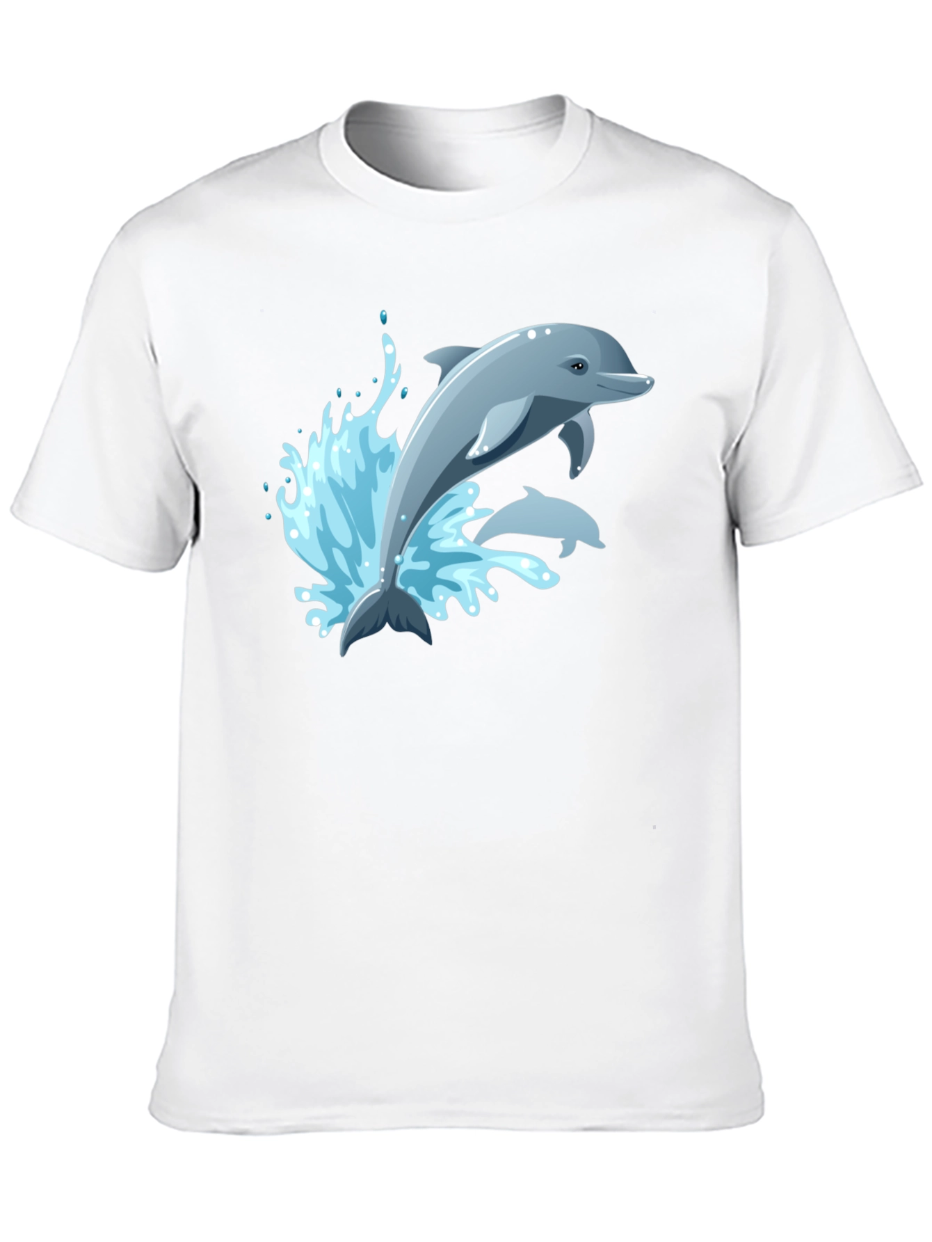 Dolphin Graphic T-Shirt - Black Cotton Tee