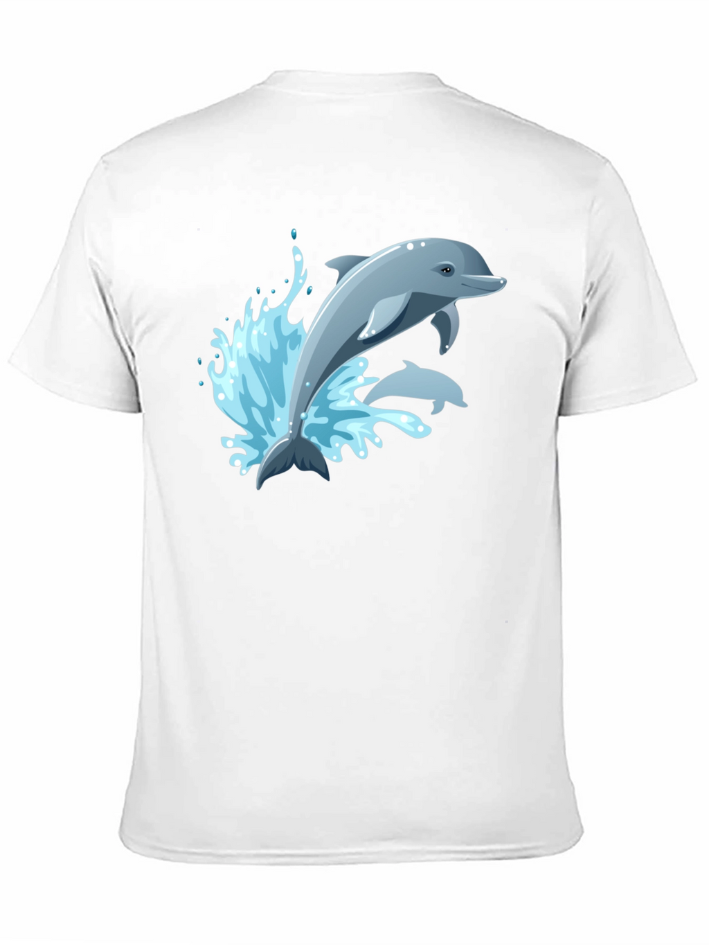 Dolphin Graphic T-Shirt - Black Cotton Tee