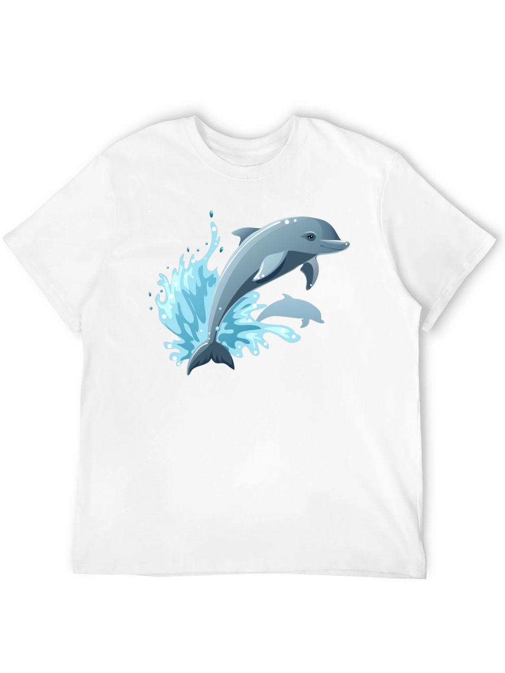 Dolphin Graphic T-Shirt - Black Cotton Tee
