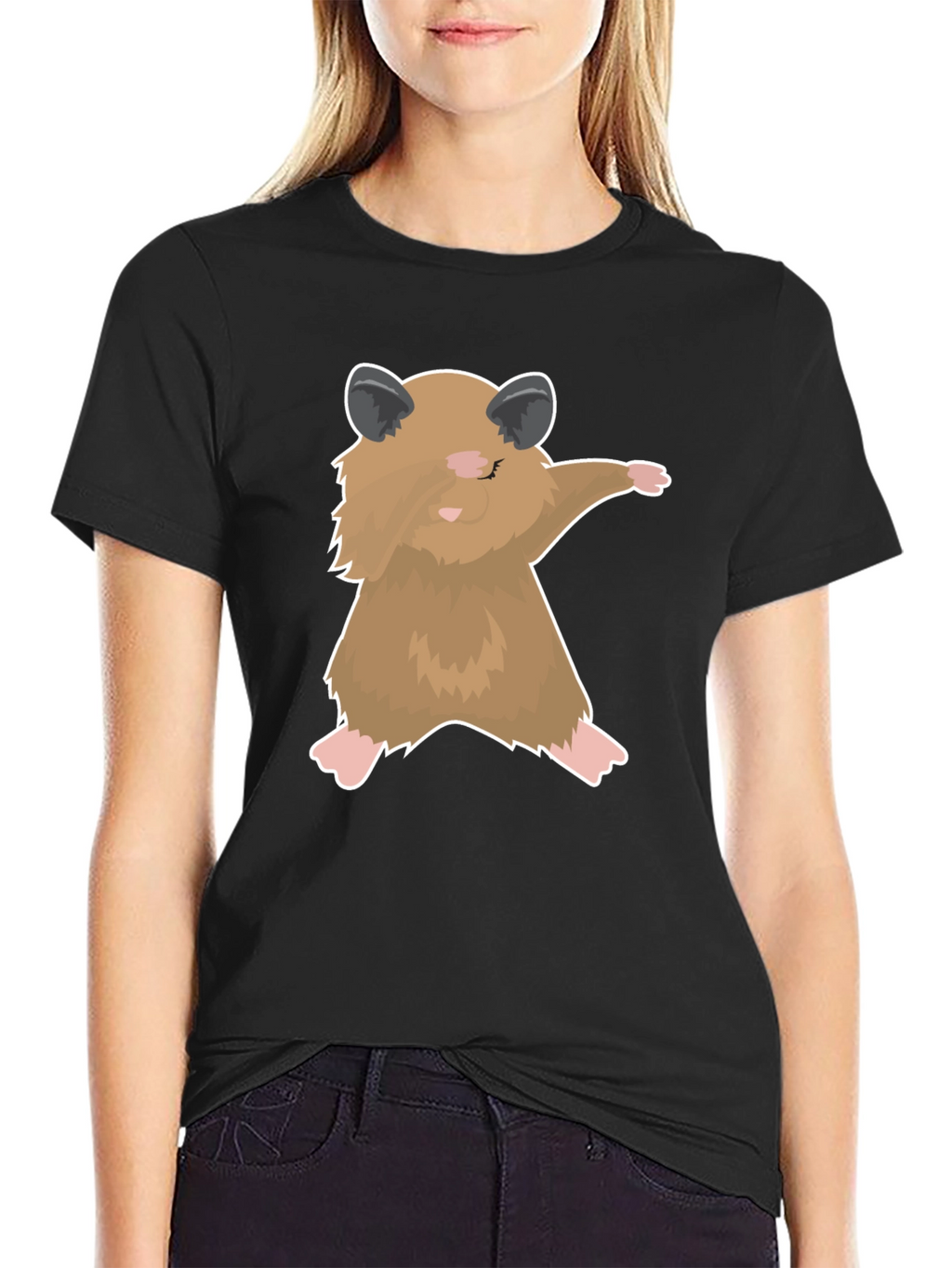 Dabbing Hamster Graphic T-Shirt