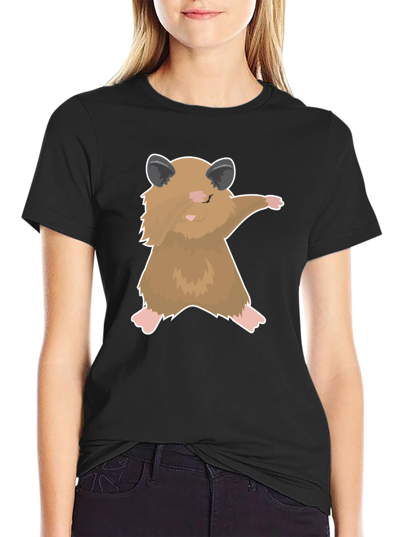 Dabbing Hamster Graphic T-Shirt